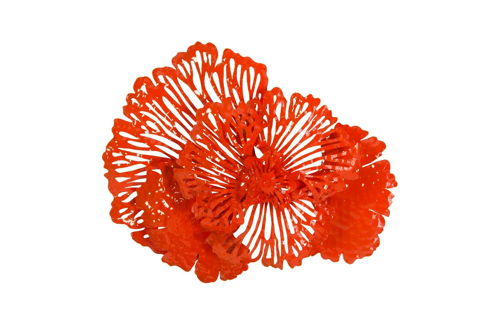 Flower Wall Art, Small, Coral, Metal - Remutear