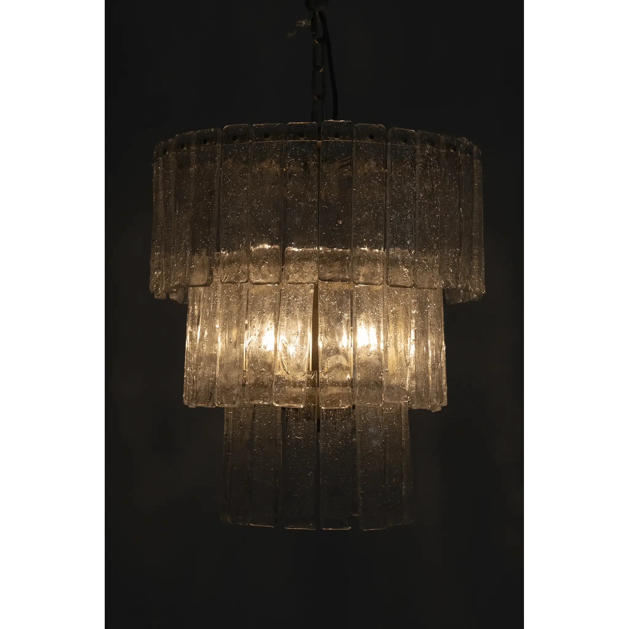 Bruna Chandelier, Small, Metal with Brass Finish - Remutear