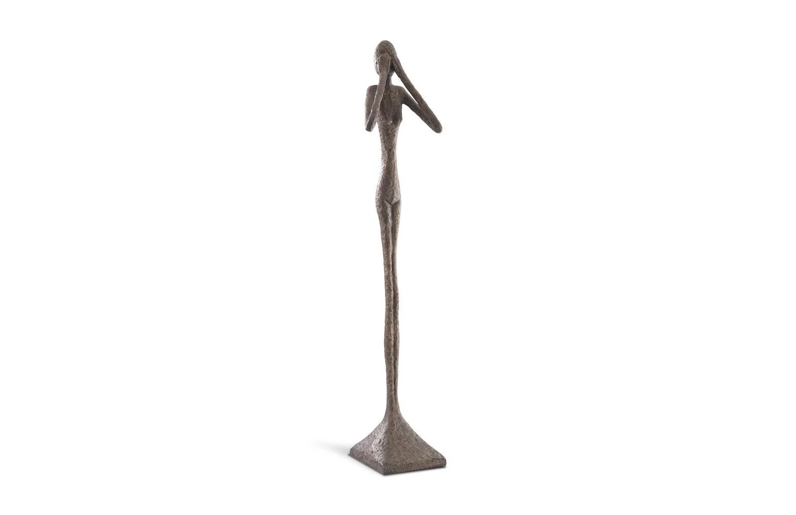 See No Evil Slender Sculpture, Large, Resin, Bronze Finish - Remutear