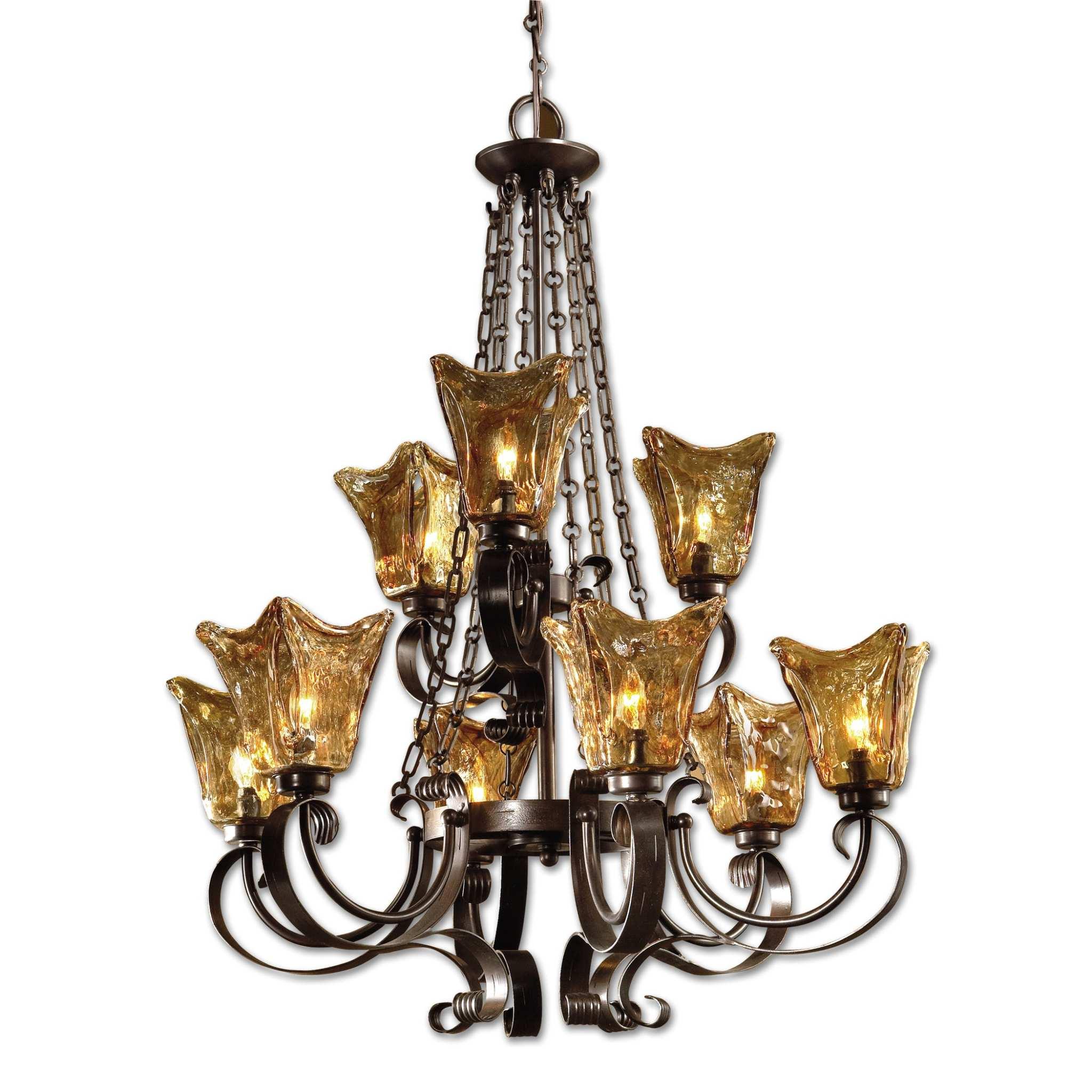 VETRAIO 9LT OIL RUBBED BRONZE CHANDELIER - Remutear
