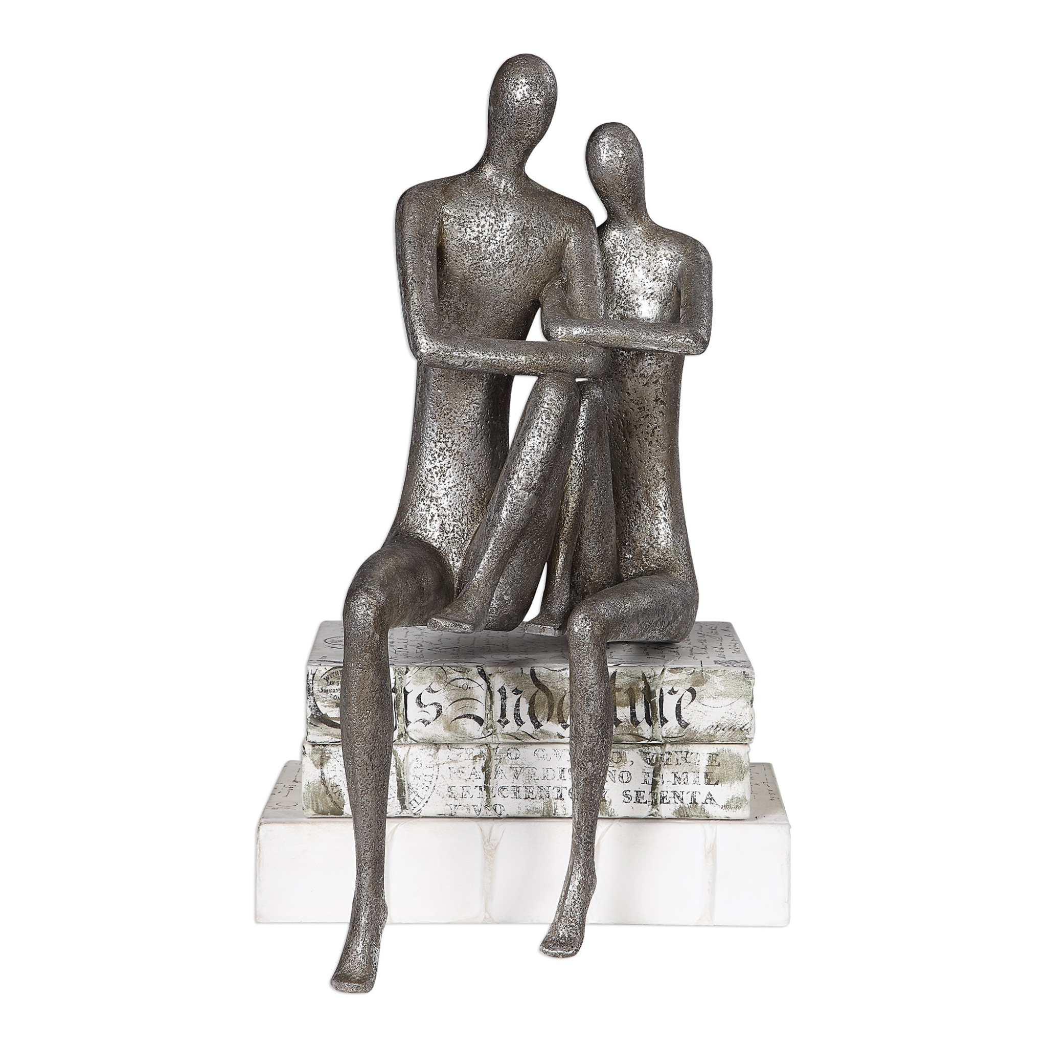 COURTSHIP ANTIQUE NICKEL FIGURINE - Remutear
