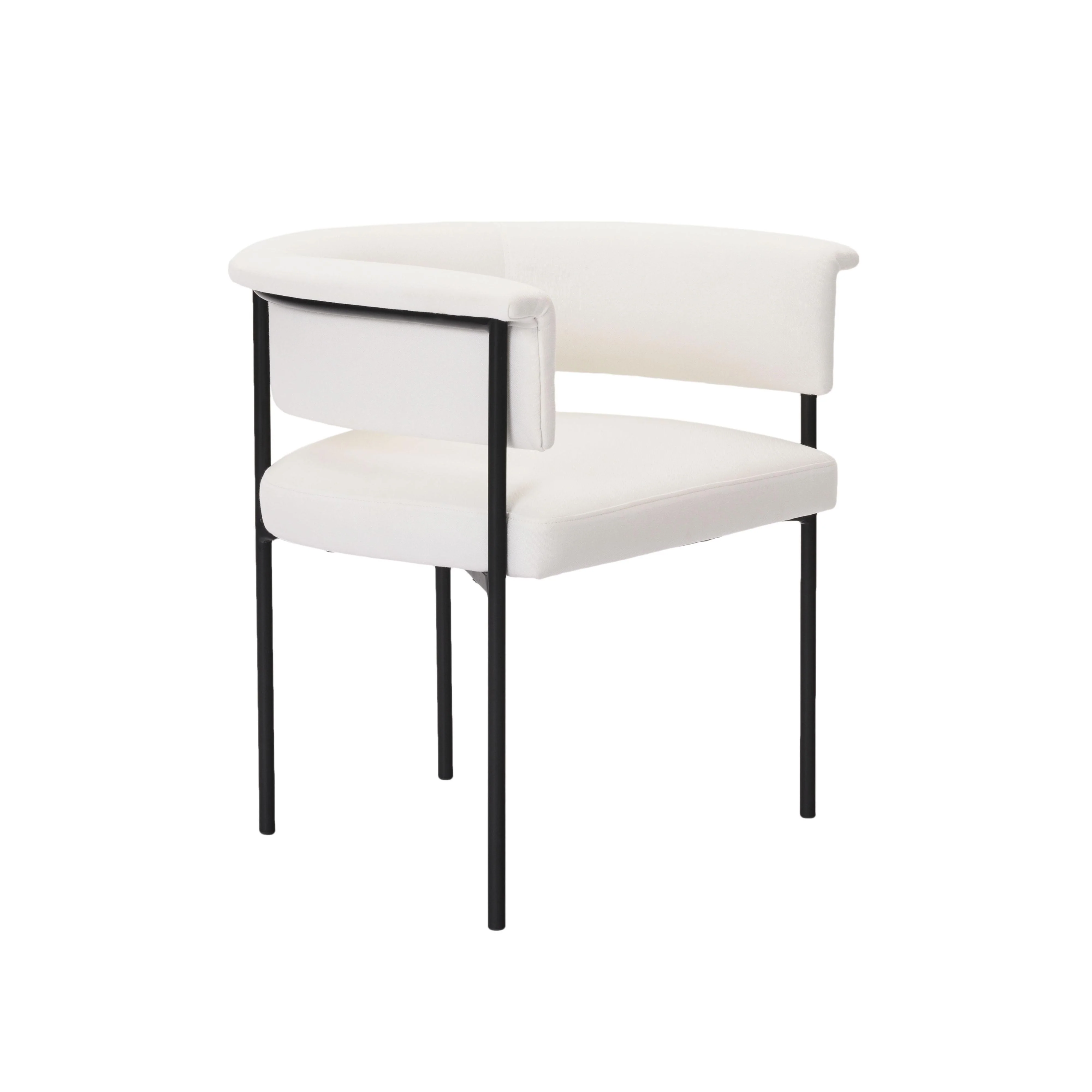 Taylor Cream Performance Linen Dining Chair - Remutear
