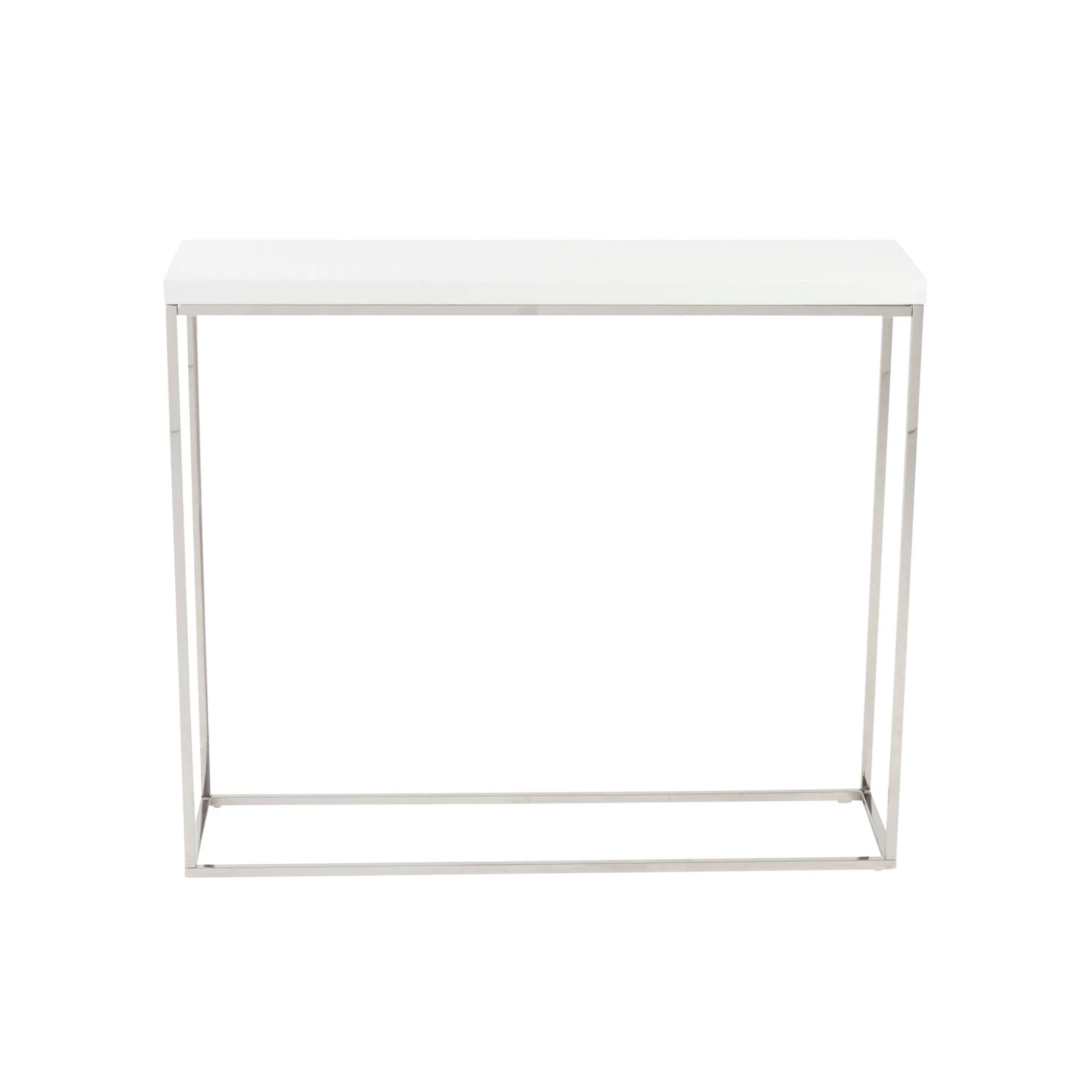 Teresa Console Table Lacquer with Polished Stainless Steel Frame - Remutear