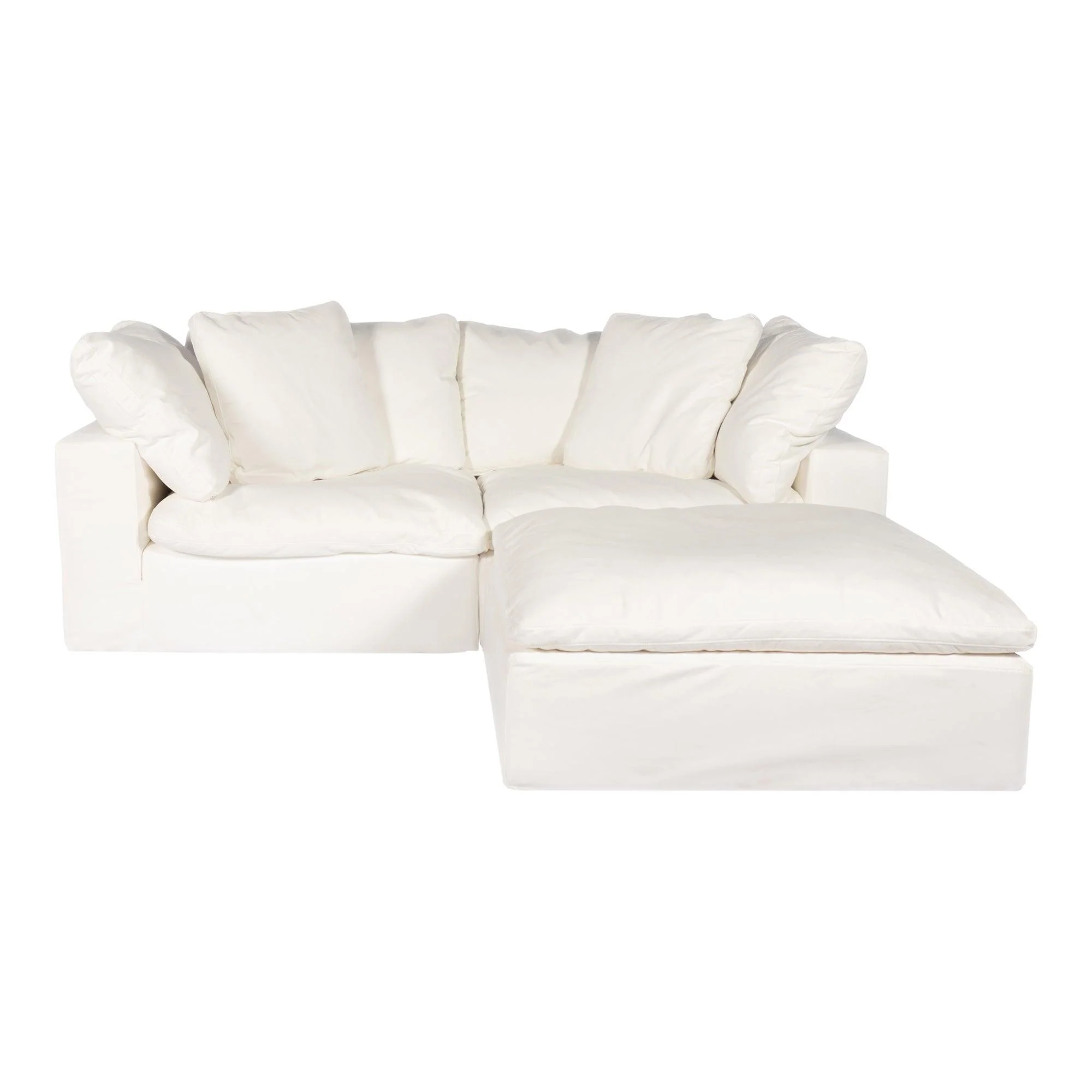 Clay Nook Modular Sectional Performance Fabric White - Remutear