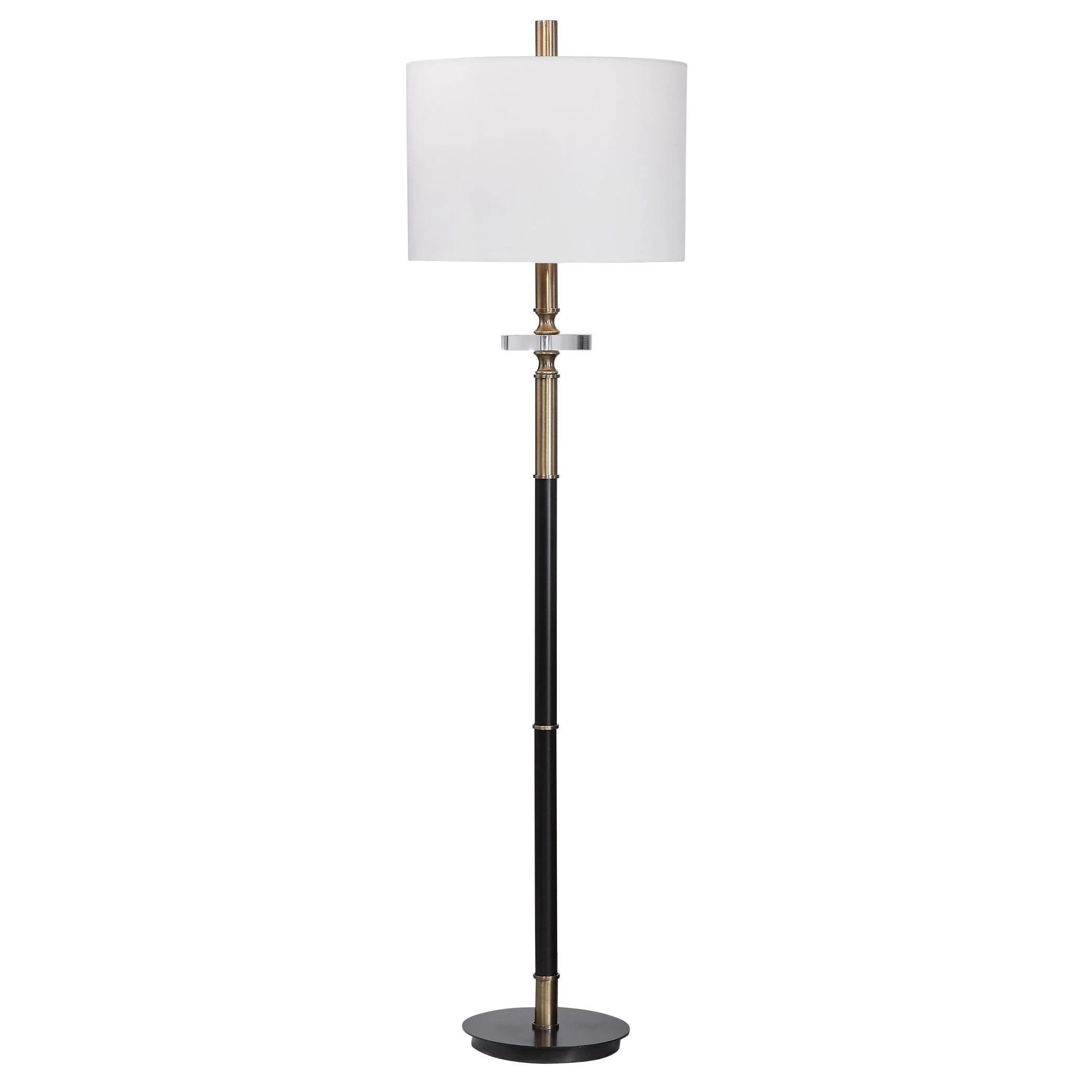 Maud Aged Black Floor Lamp - Remutear