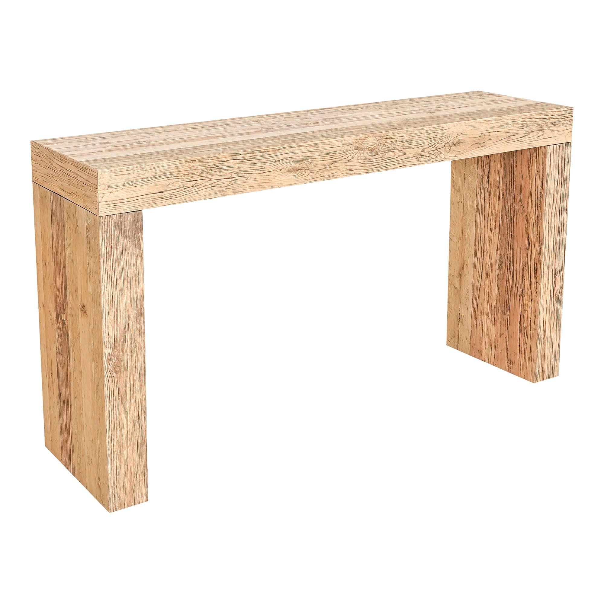 Evander Console Table Aged Oak - Remutear