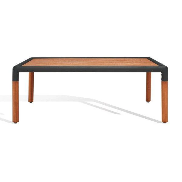 TOMMY METAL AND WOOD PATIO COFFEE TABLE - Remutear