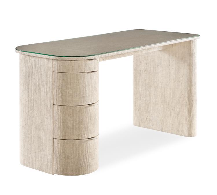 Curate Micco Desk With Glass Top - Remutear