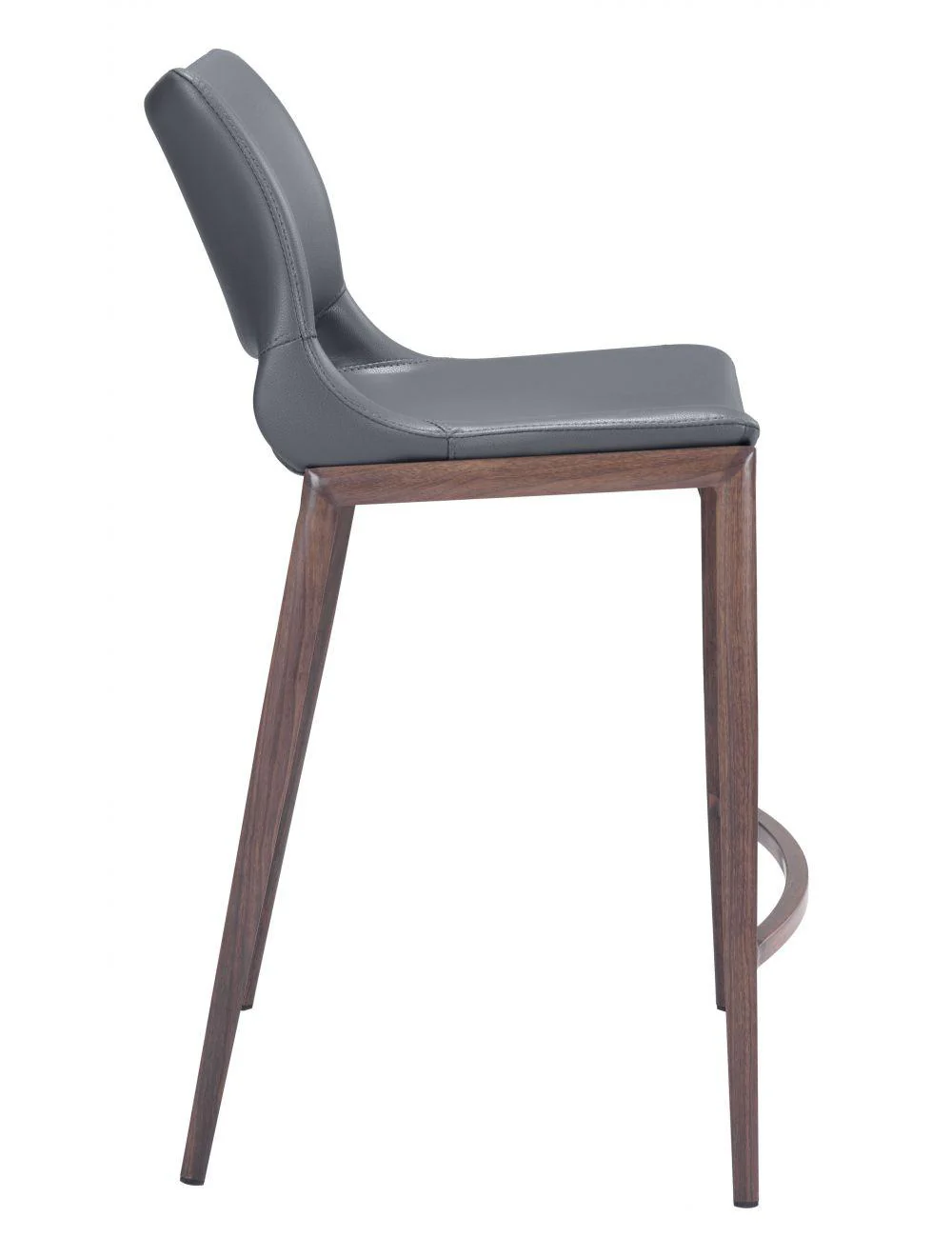 Ace Counter Chair (Set of 2) Dark Gray & Walnut - Remutear