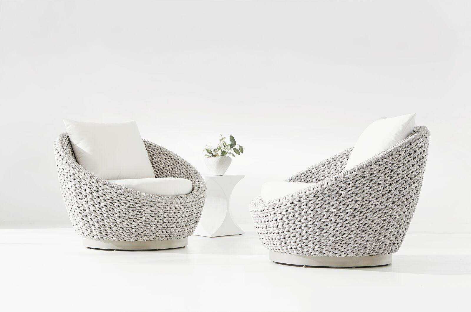 SAVAII SWIVEL CHAIR ROPE WEAVE - Remutear