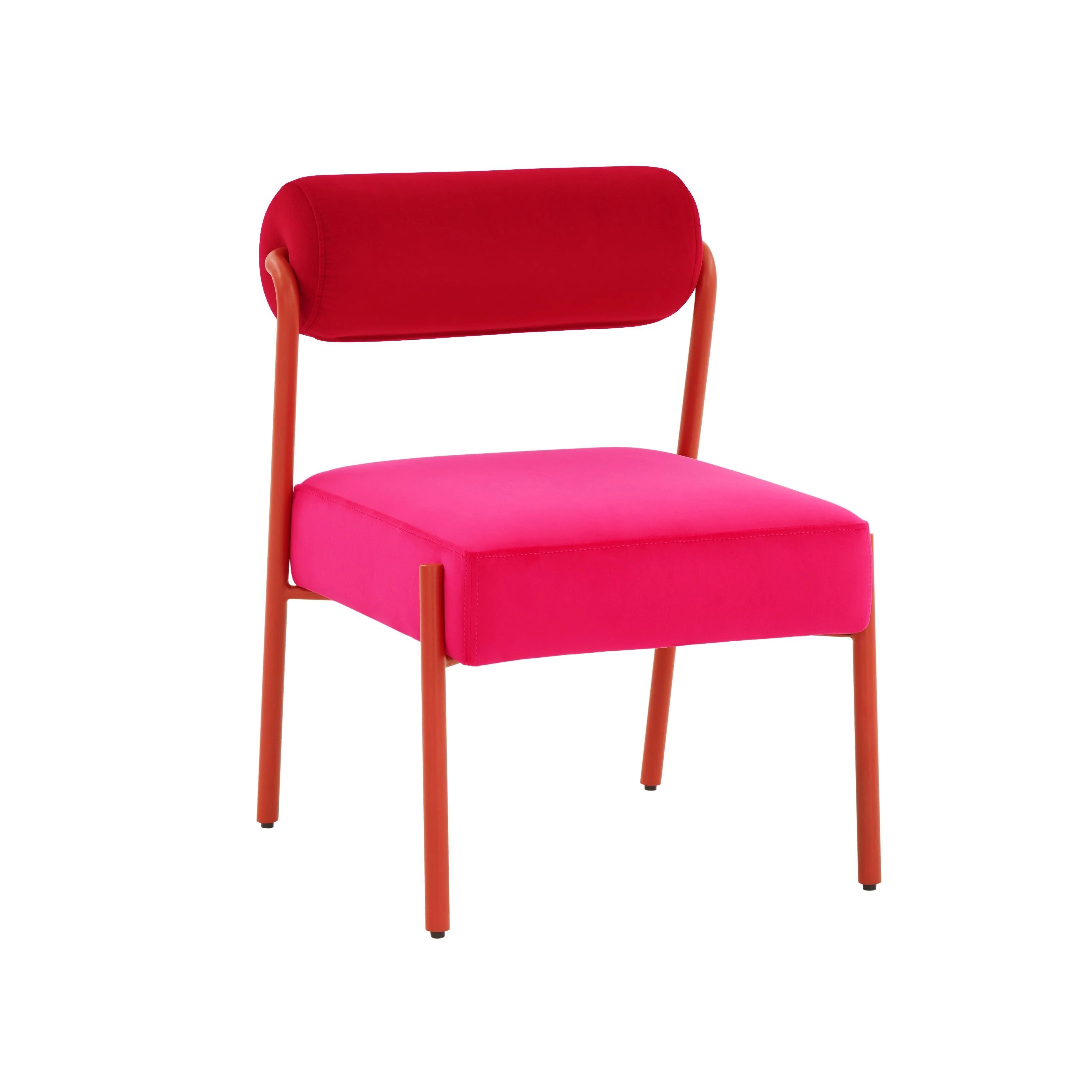 Jolene Hot Pink Velvet Accent Chair - Remutear