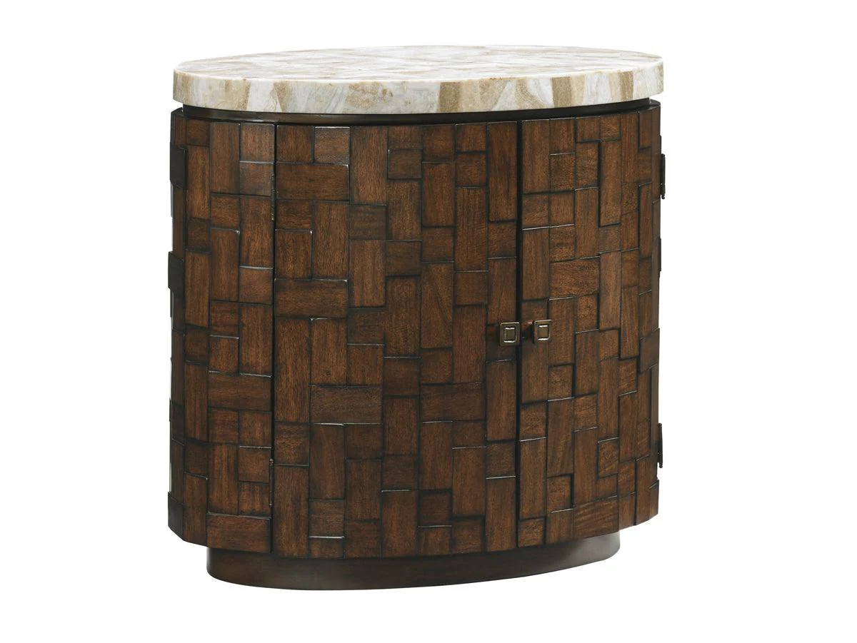 Island Fusion Banyan Oval Accent Table - Remutear