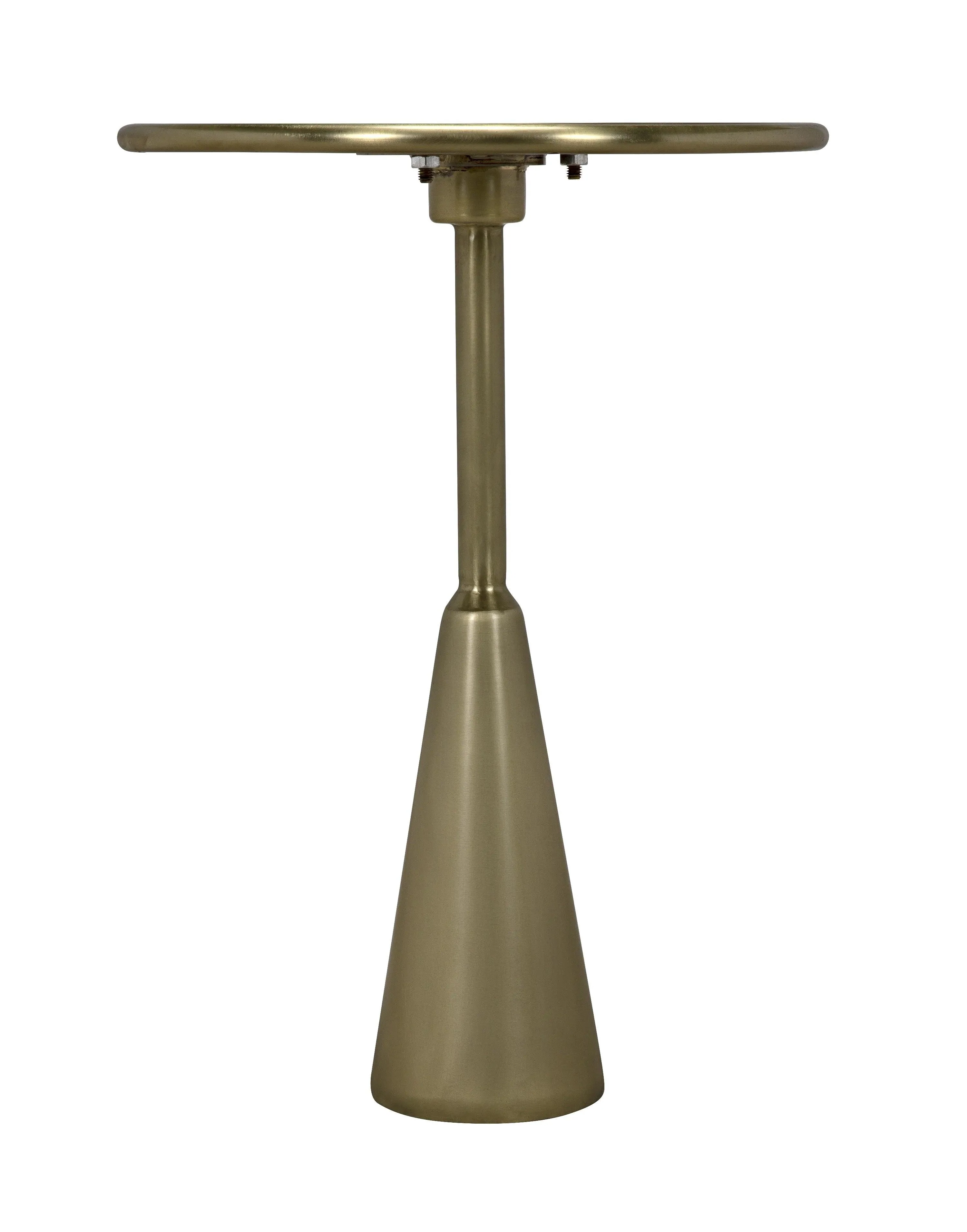 Hiro Side Table, Metal with Brass Finish - Remutear