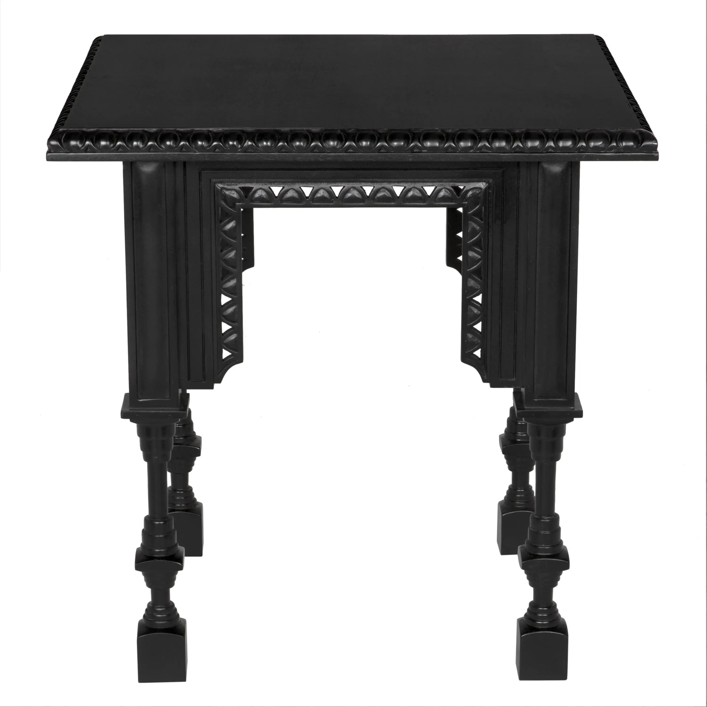 Luxor Side Table, Hand Rubbed Black - Remutear