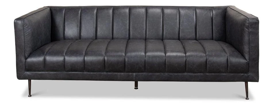 Lexington Sofa Nottinghill Grey Leather - Remutear
