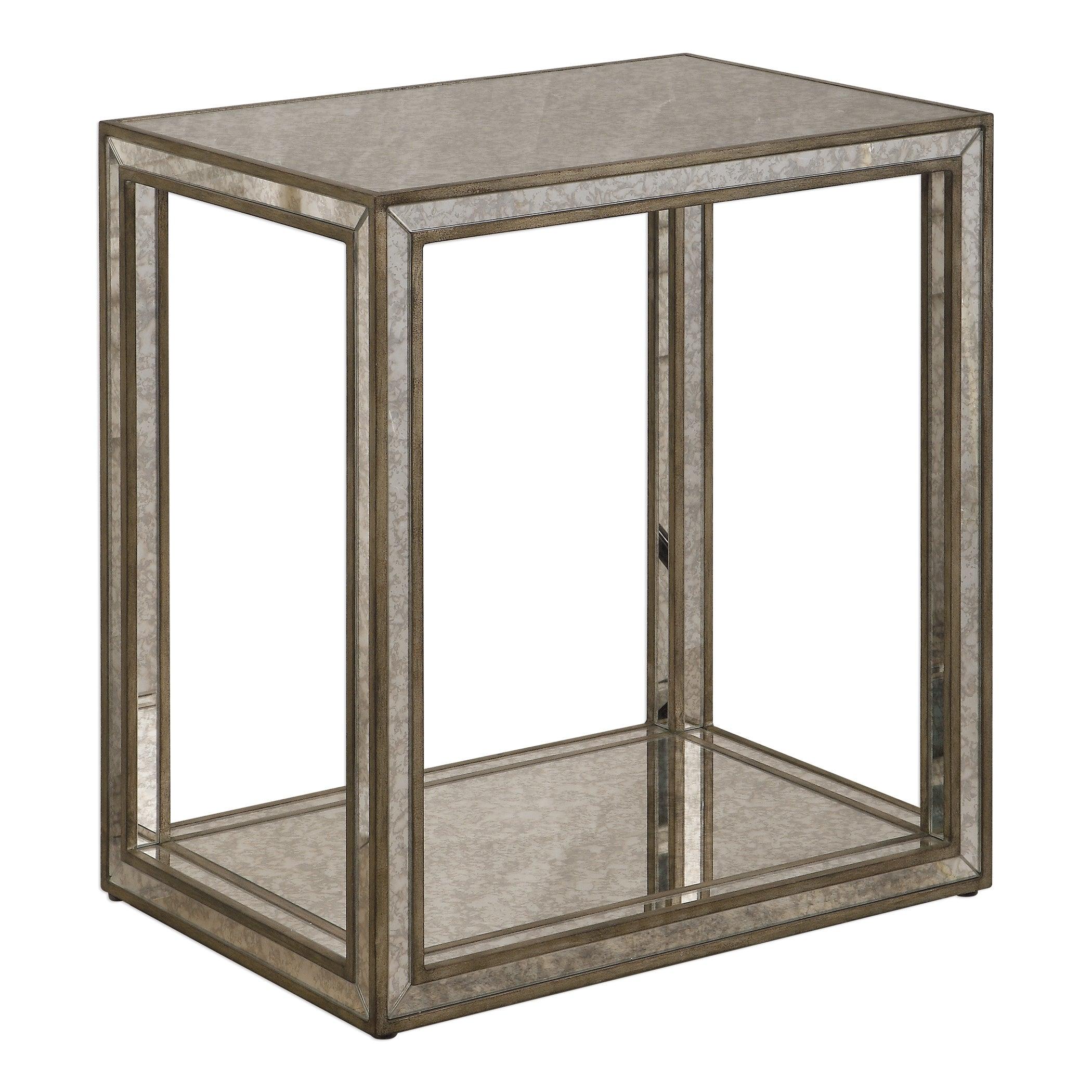 Julie Mirrored End Table - Remutear