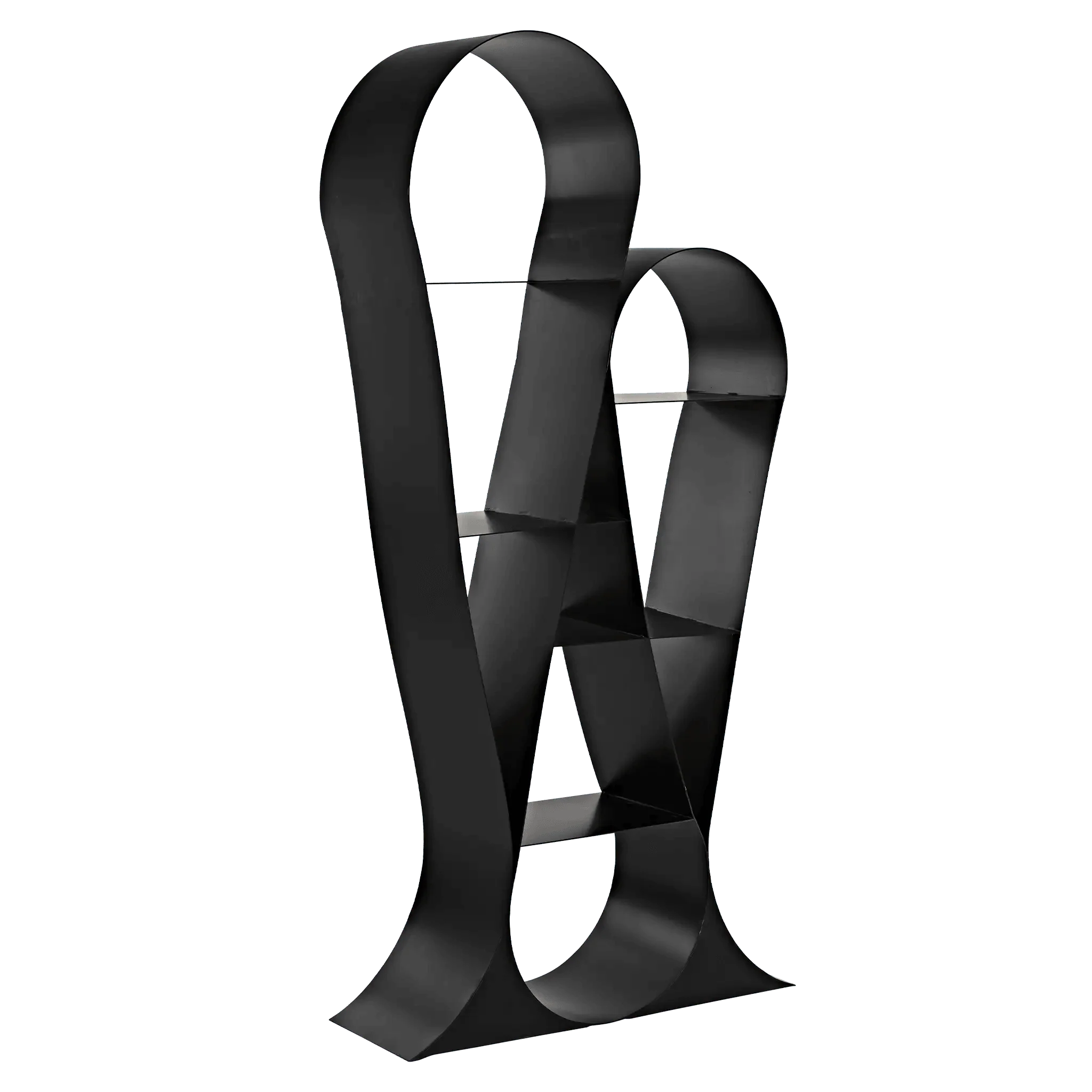 Zaha Bookcase, Black Metal - Remutear