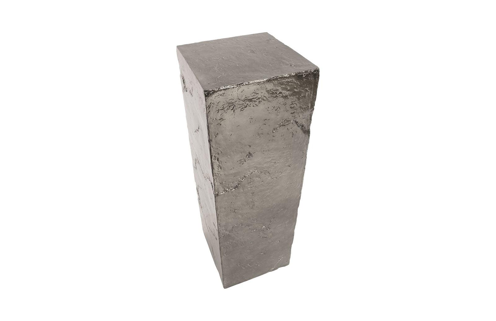 Slate Pedestal, Large, Liquid Silver - Remutear