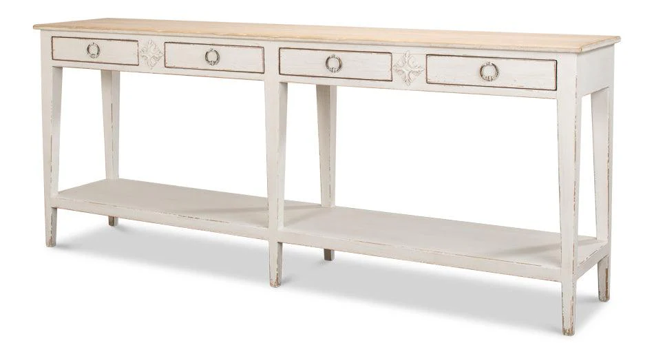 Provincial Hall Table - White - Remutear