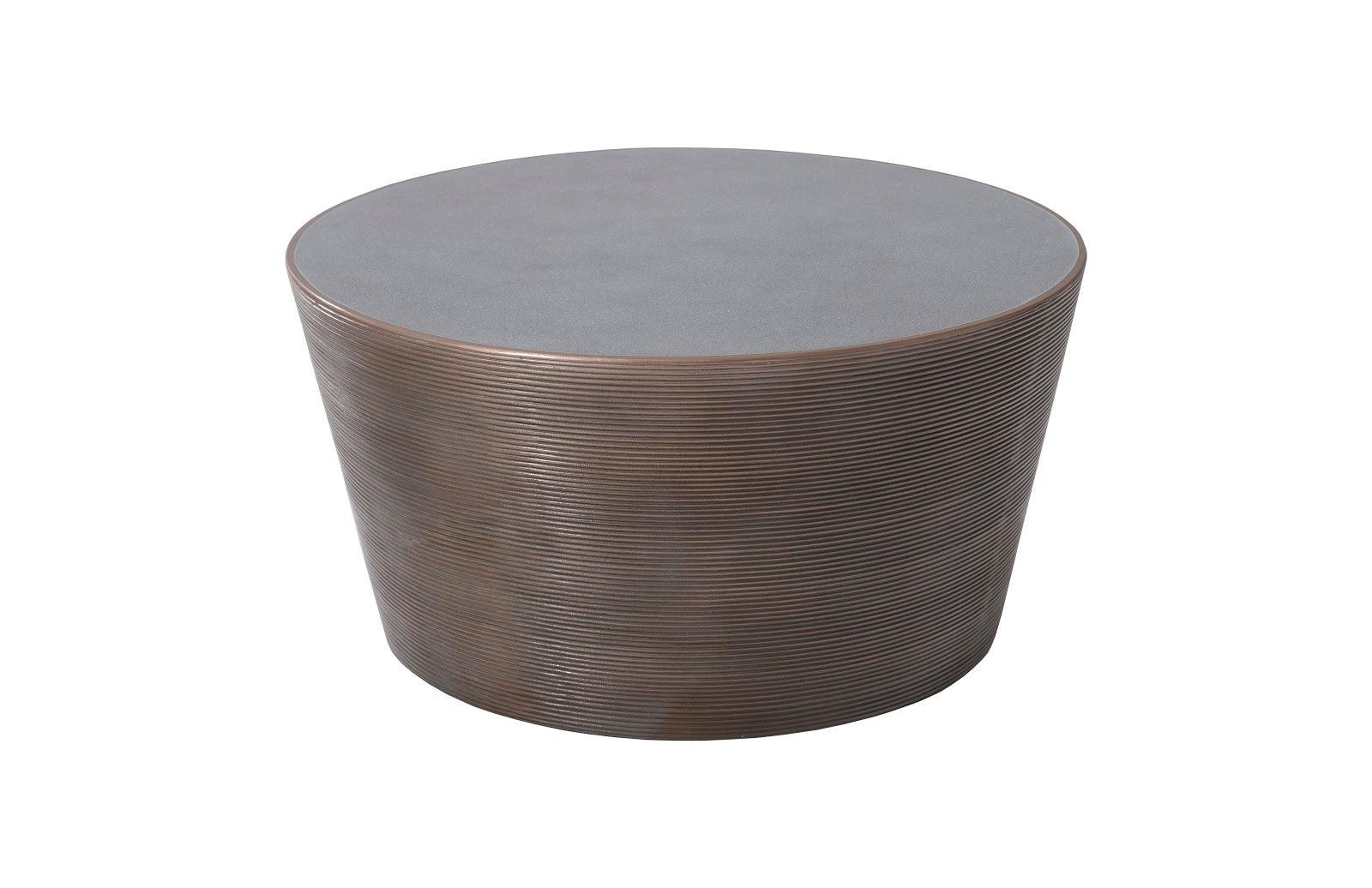 Kono Coffee Table, Bronze Finish with Concrete Top - Remutear