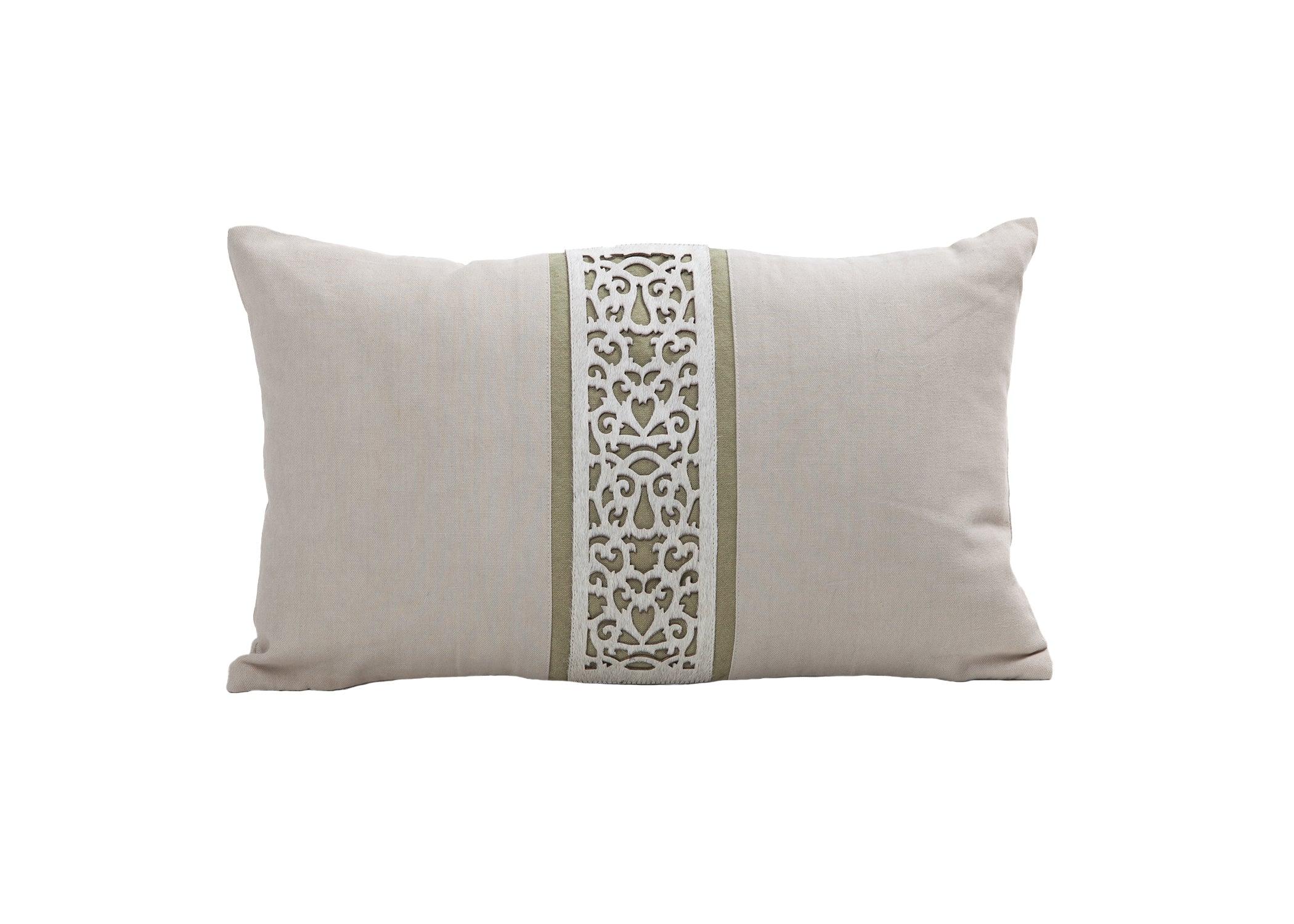 Cowhide Laser Cut Rectangle Cushion - Remutear
