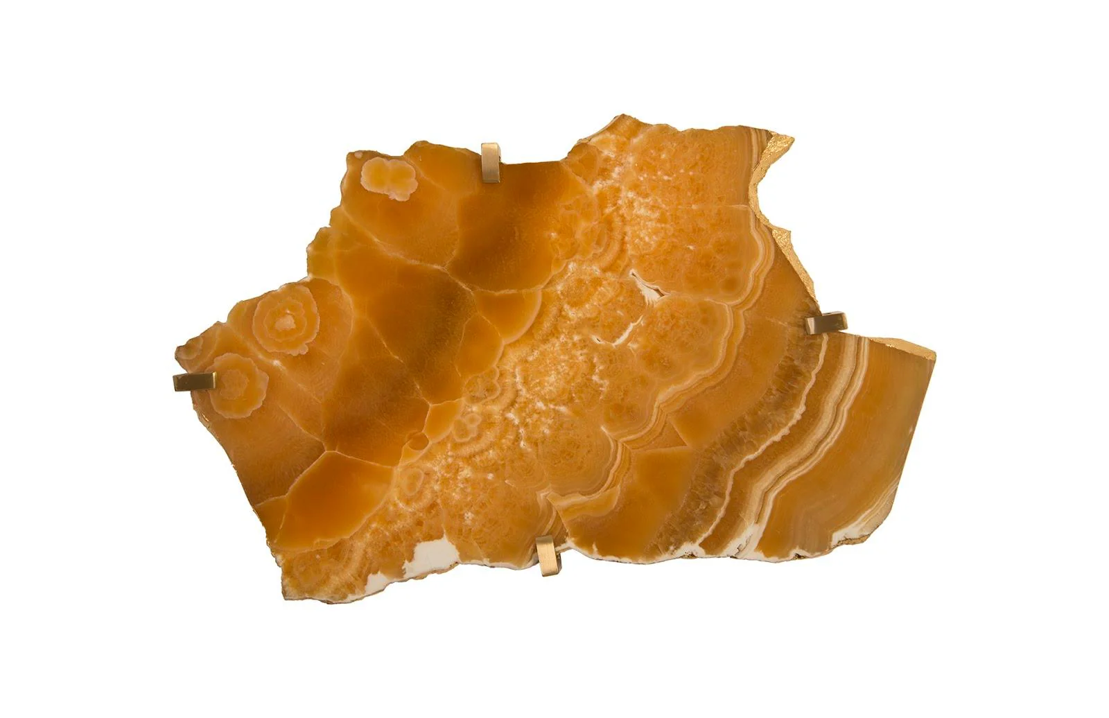 Gem Wall Tile in Brass Setting, Sand Onyx - Remutear