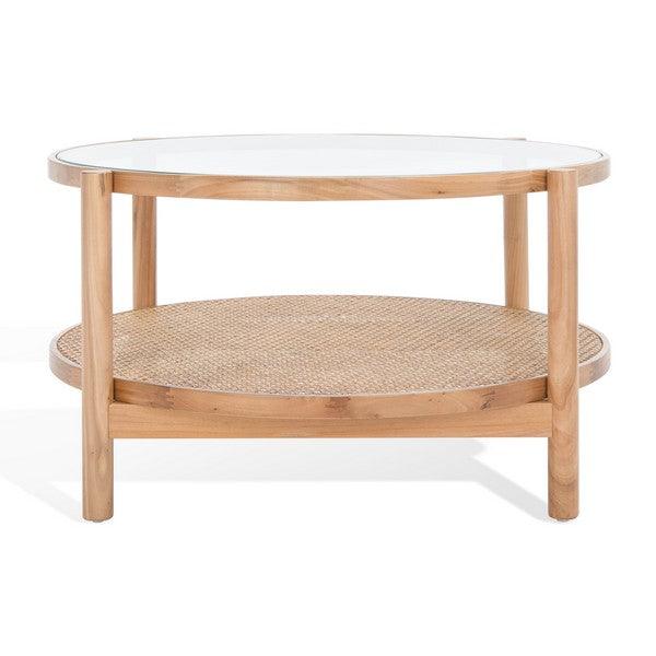 KARYNA RATTAN AND GLASS COFFEE TABLE - Remutear