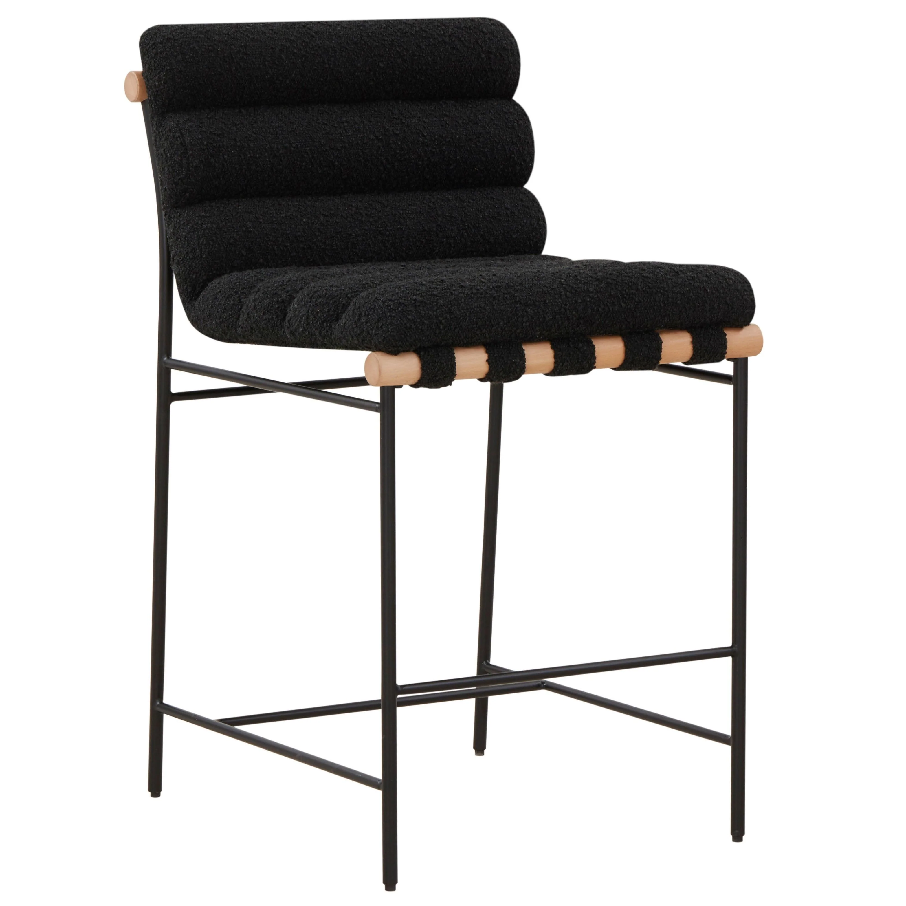 MACIBELLA CHANNEL TUFTED BOUCLE COUNTER STOOL - Remutear