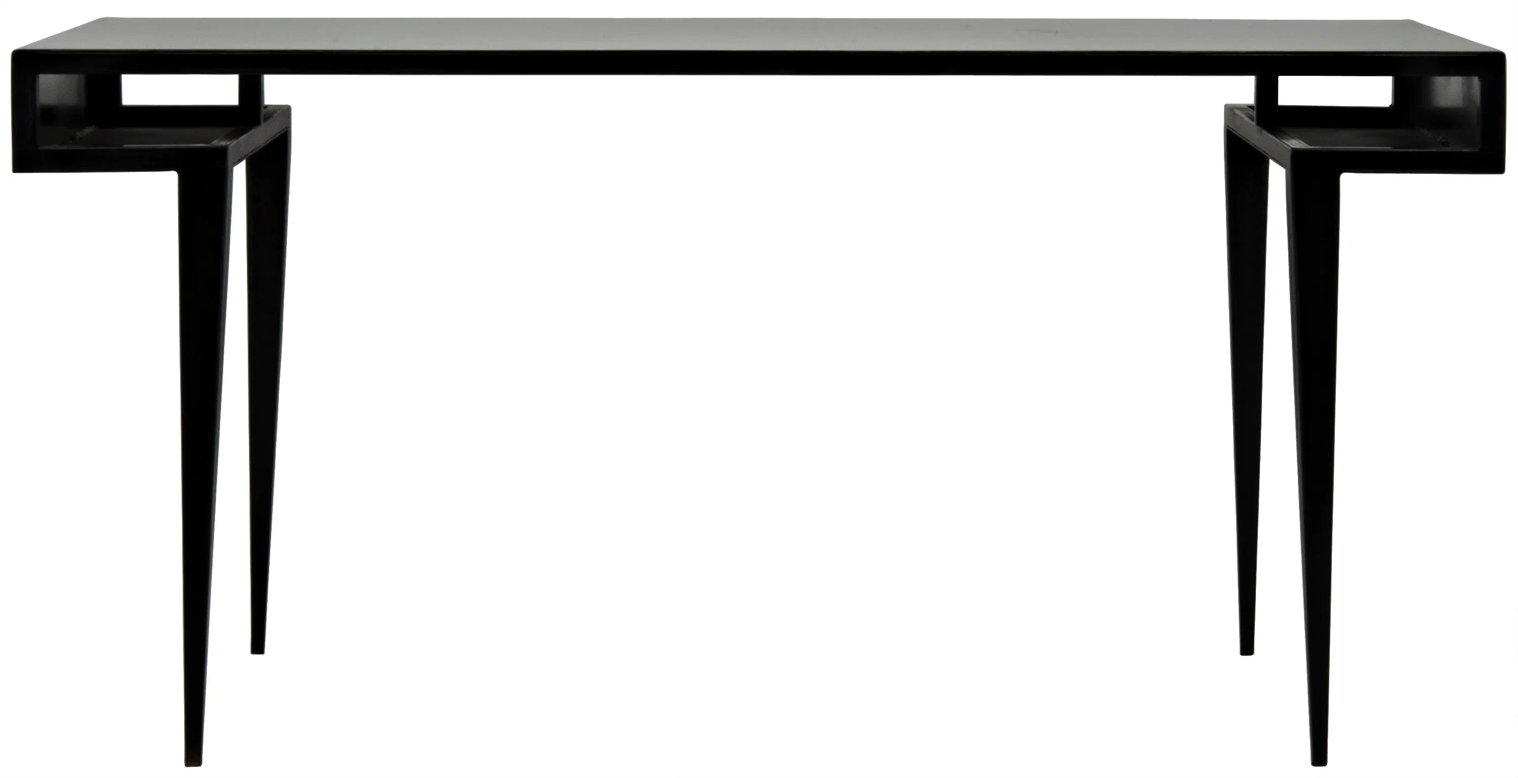 Stiletto Desk, Black Steel - Remutear