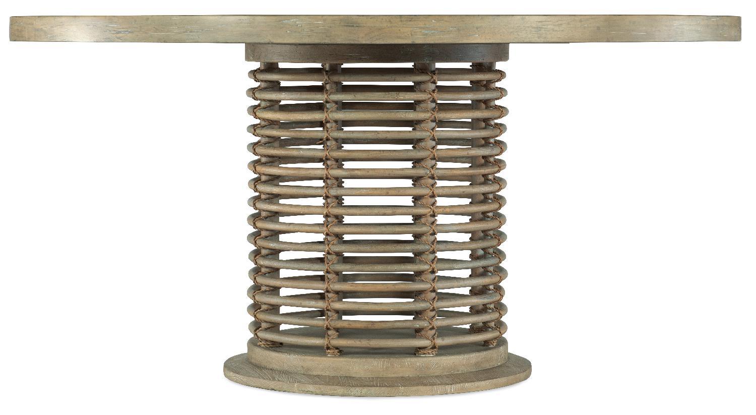 Surfrider 60in Rattan Round Dining Table - Remutear