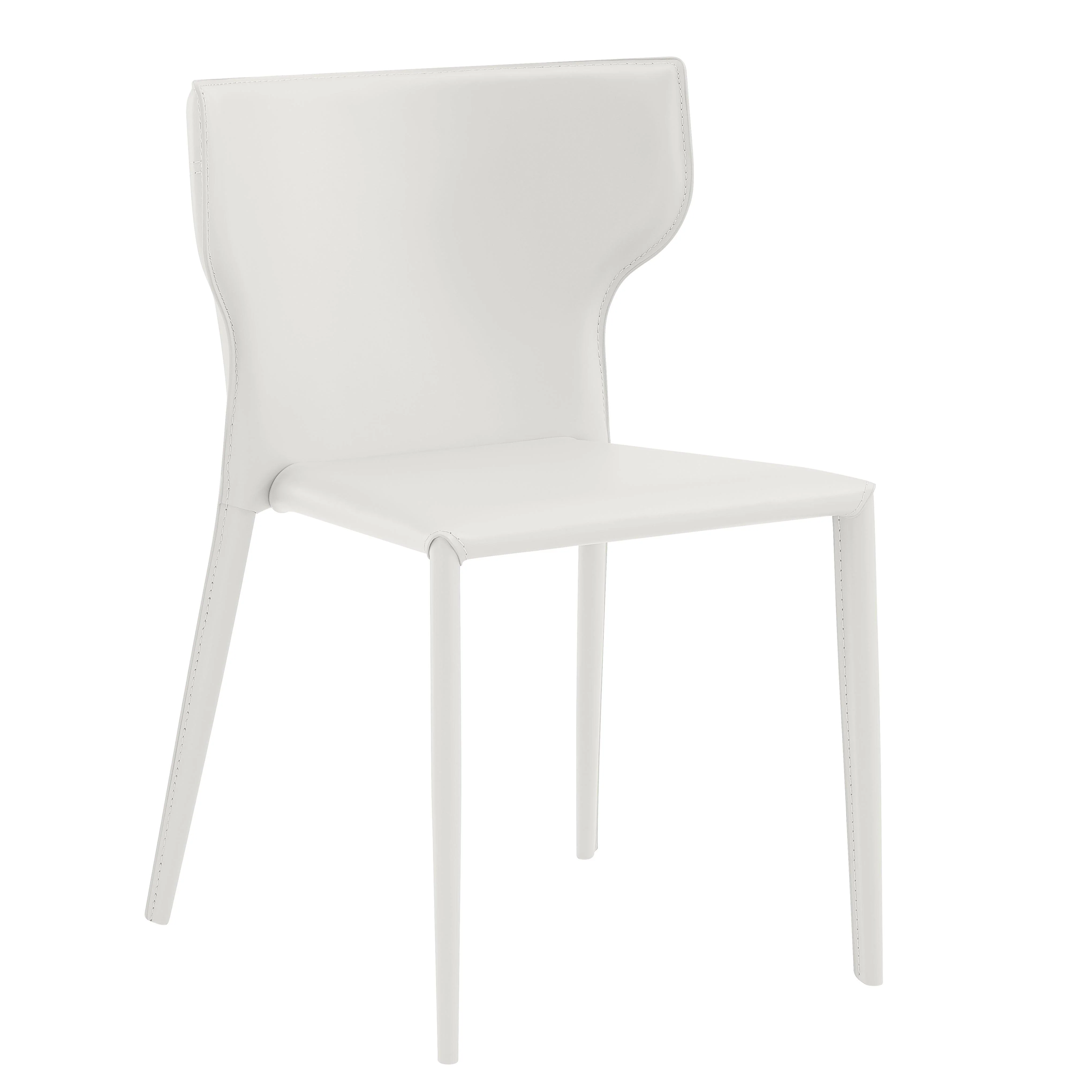 Divinia Stacking Side Chair in White - Set of 2 - Remutear