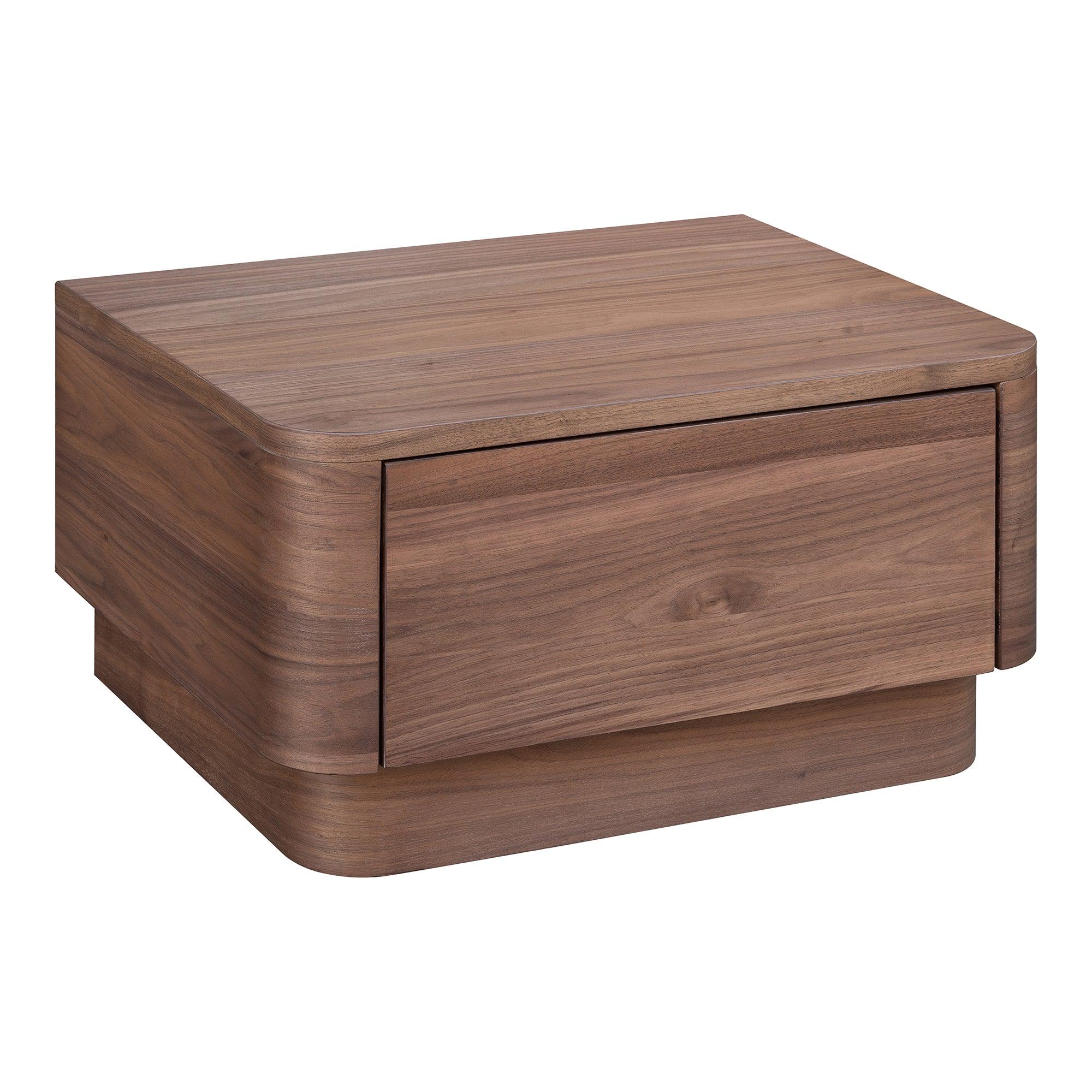 Round Off Nightstand Walnut - Remutear