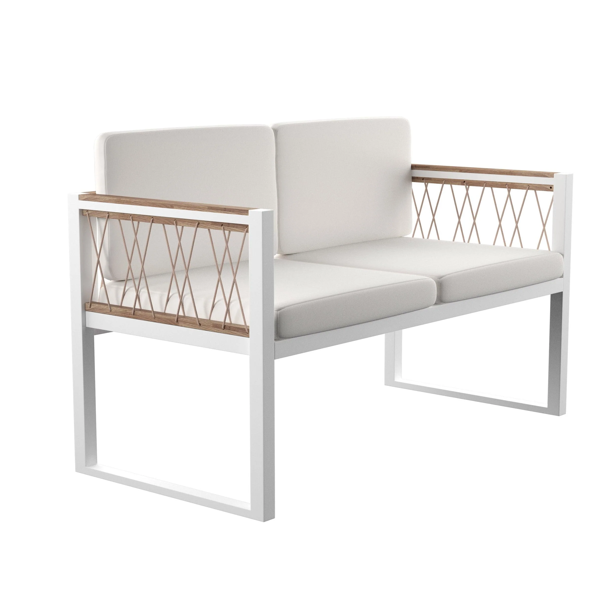 Wallmond Cushioned Outdoor Loveseat/Settee - Remutear