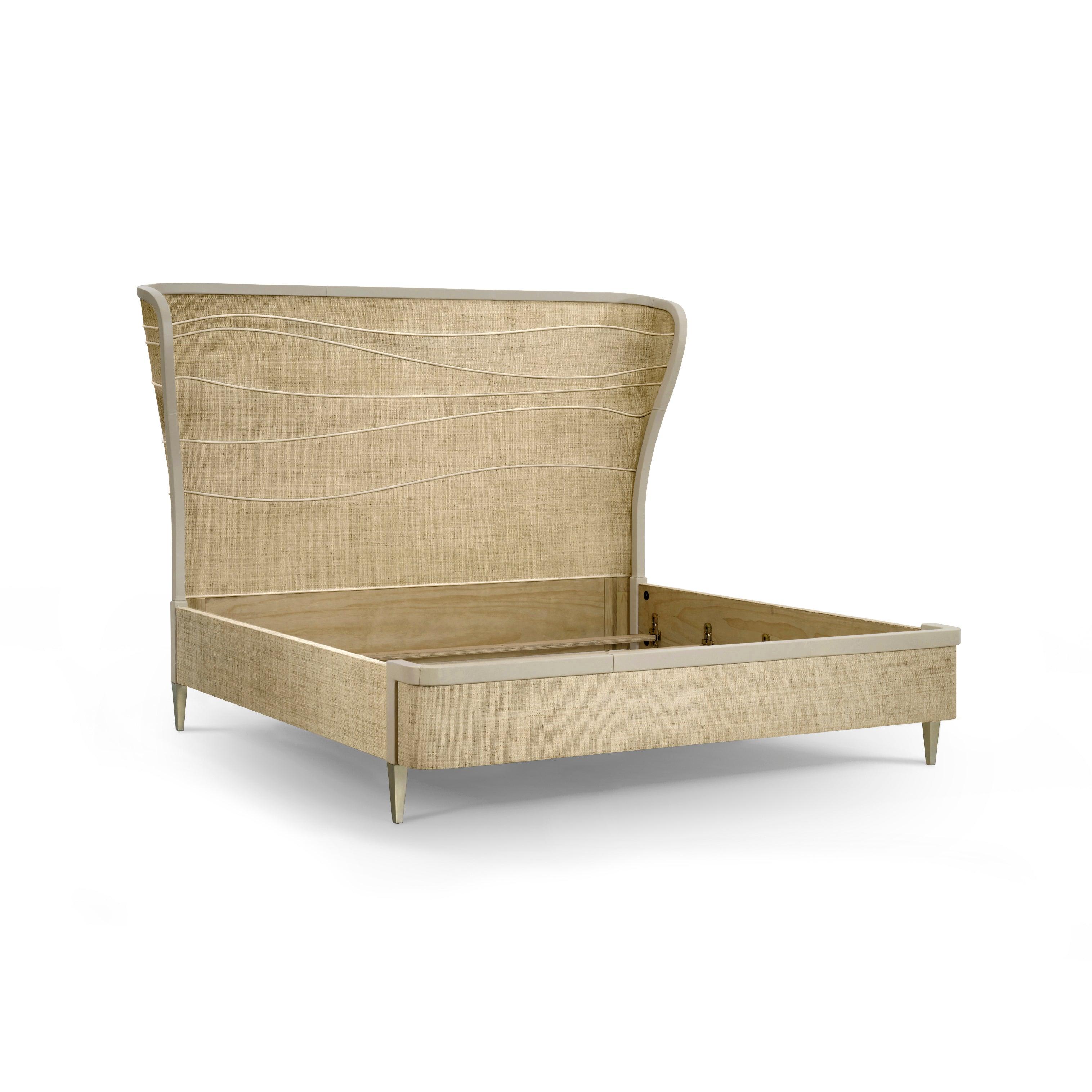 Water Seiche Woven Wing Wave King Bed - Remutear