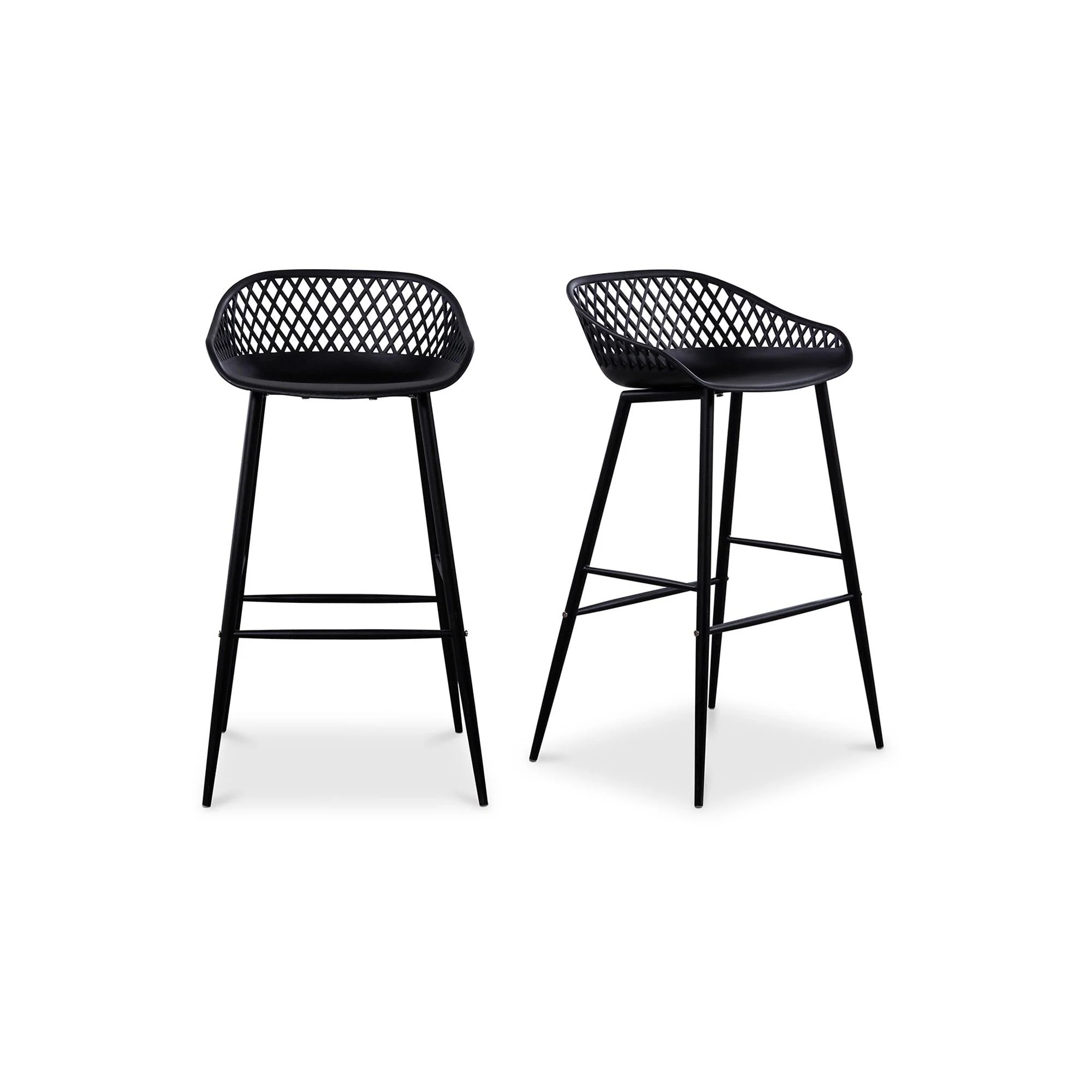 Piazza Outdoor Barstool Black - Set Of Two - Remutear