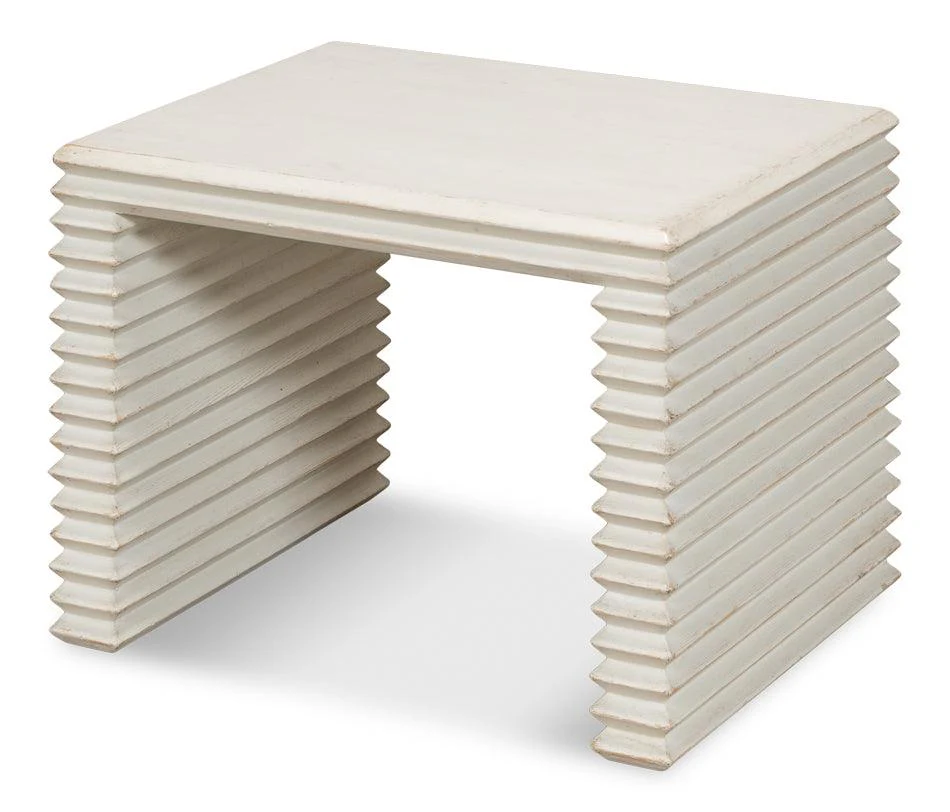 Stacked Stool - Antique White - Remutear