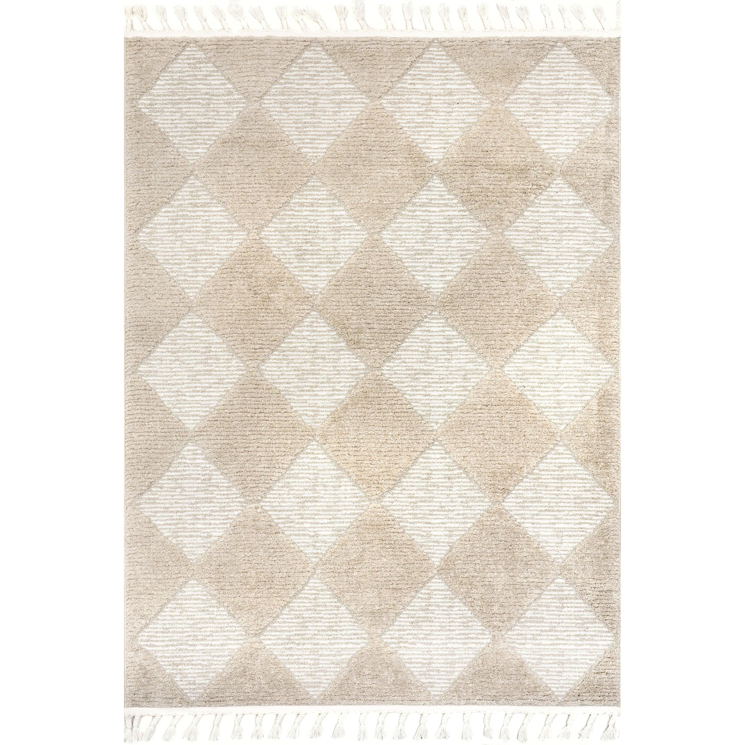 Marissa High/Low Diamond Tassel Area Rug - Remutear