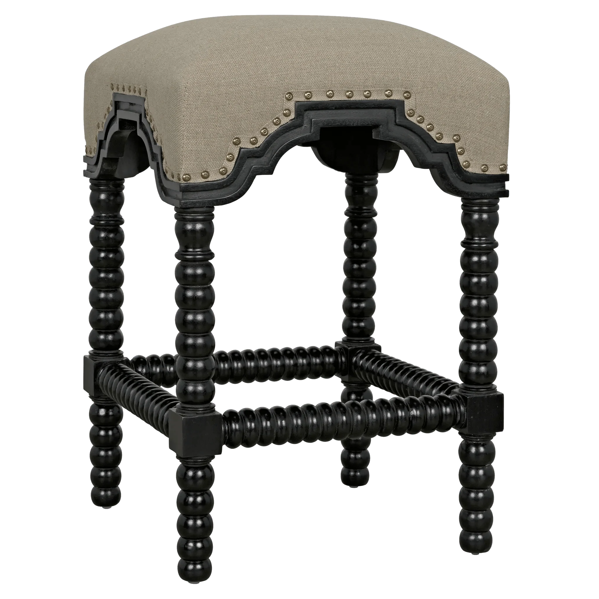 Abacus Counter Stool, Hand Rubbed Black - Remutear