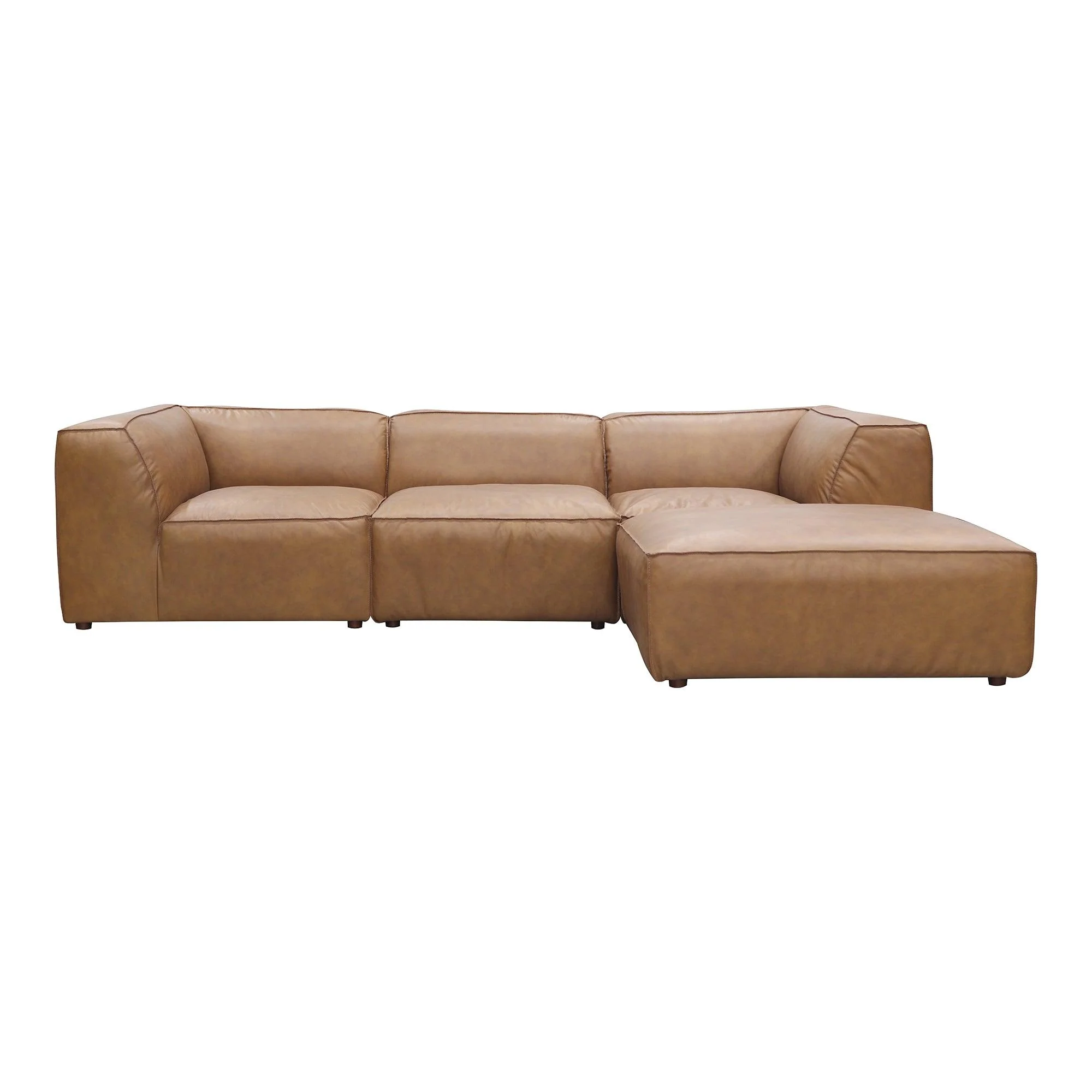 Form Lounge Modular Sectional Sonoran Tan Leather - Remutear