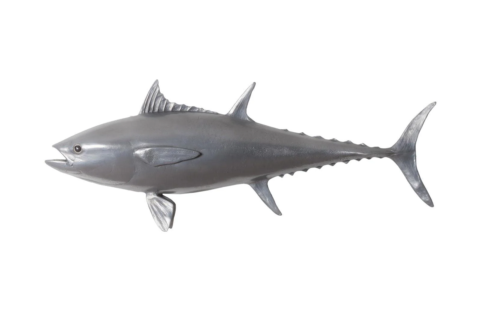 Bluefin Tuna Fish Wall Sculpture, Resin, Polished Aluminum Finish - Remutear