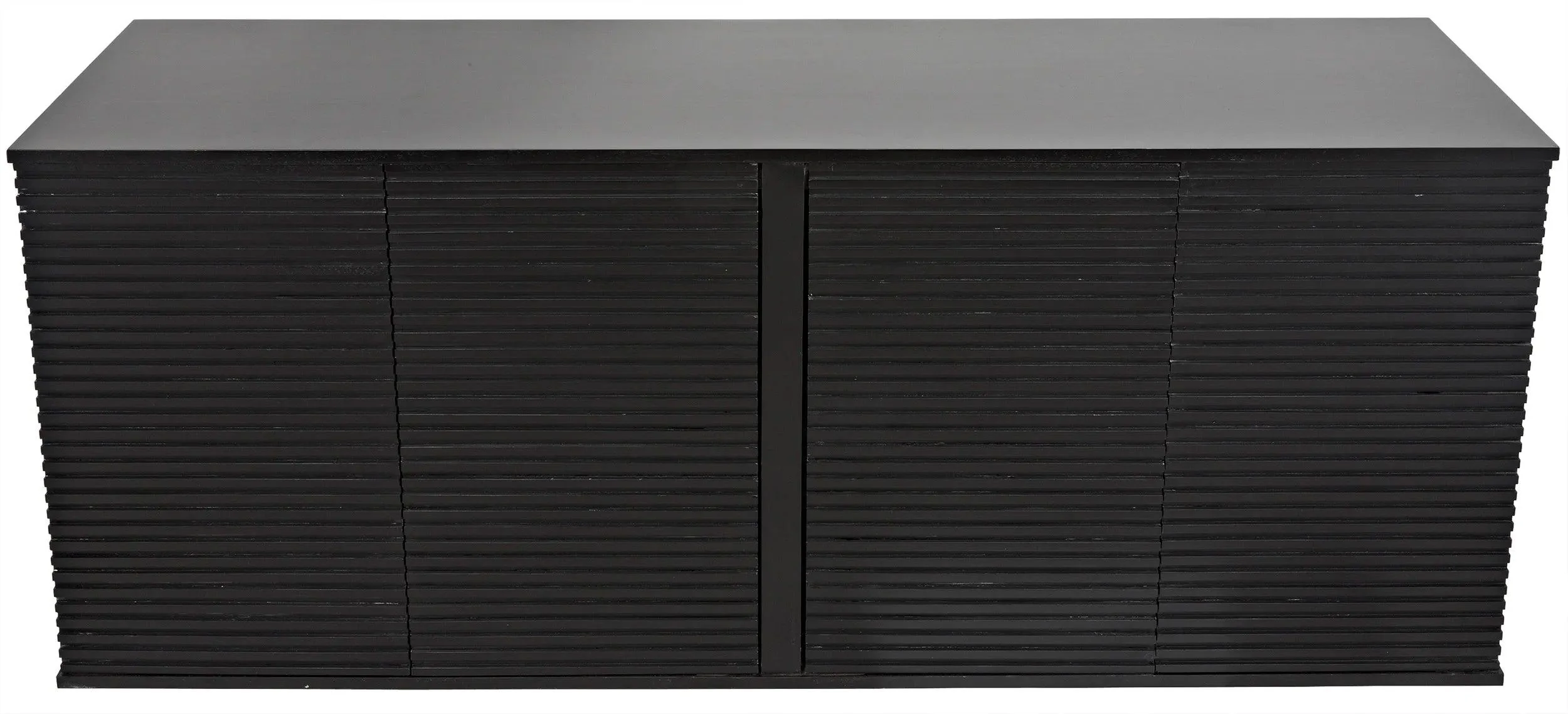 Smith 4 Door Sideboard, Hand Rubbed Black - Remutear