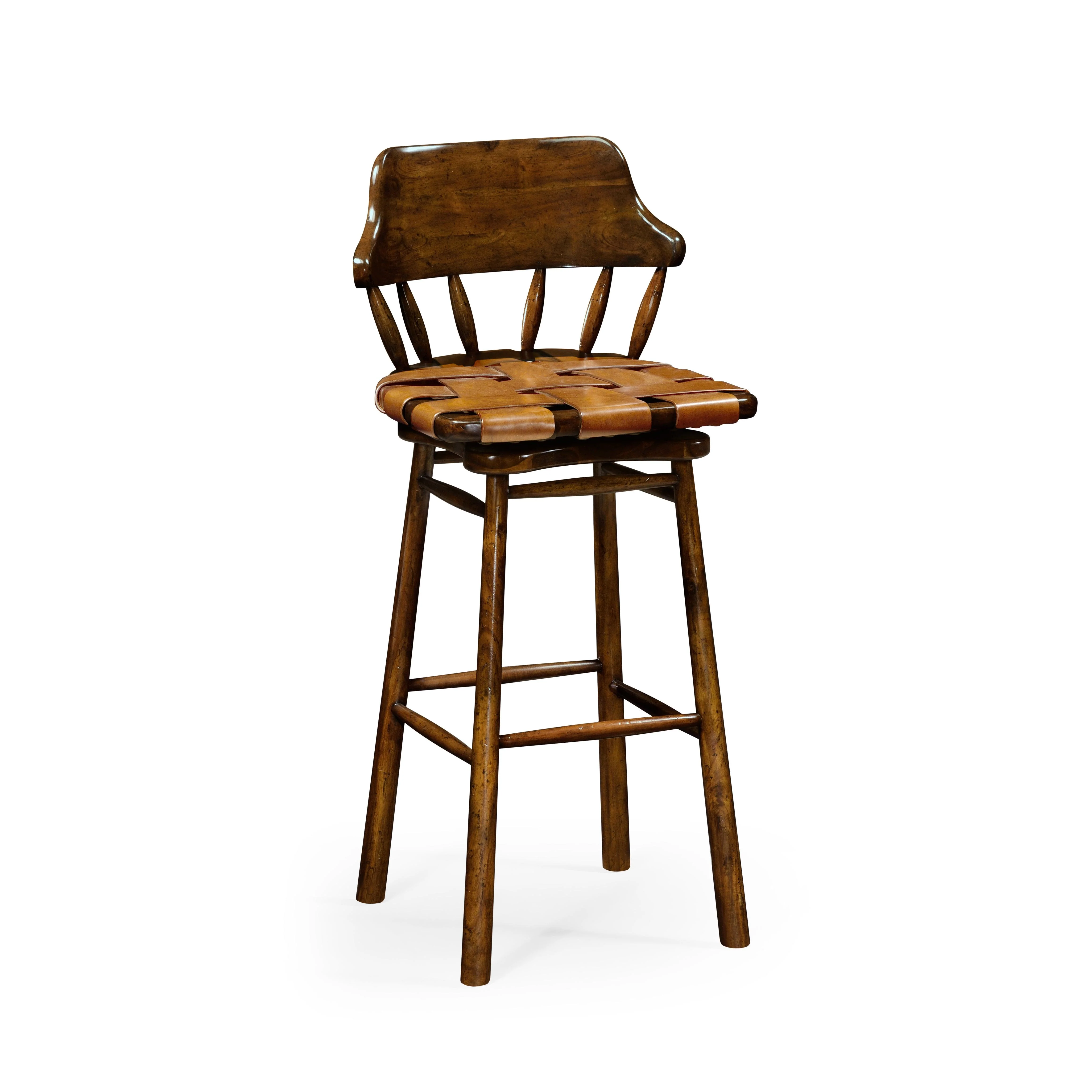Casual Accents Country Style Leather Barstool - Remutear