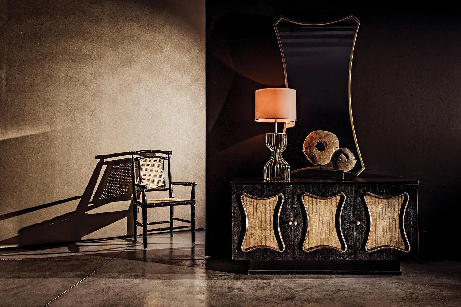 Perry Table Lamp with Shade, Metal with Brass Finish - Remutear