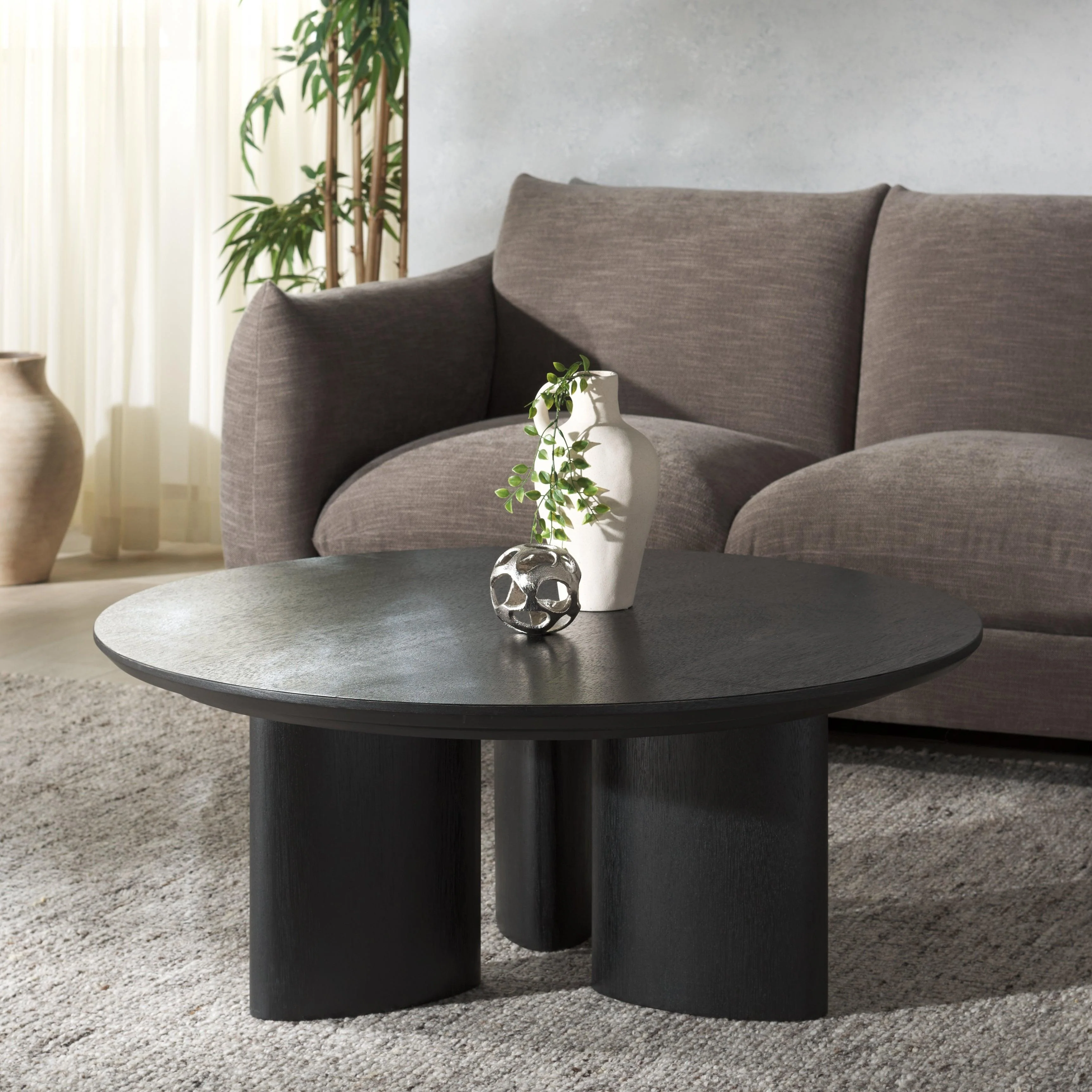 Barnard Round Wood Coffee Table - Remutear