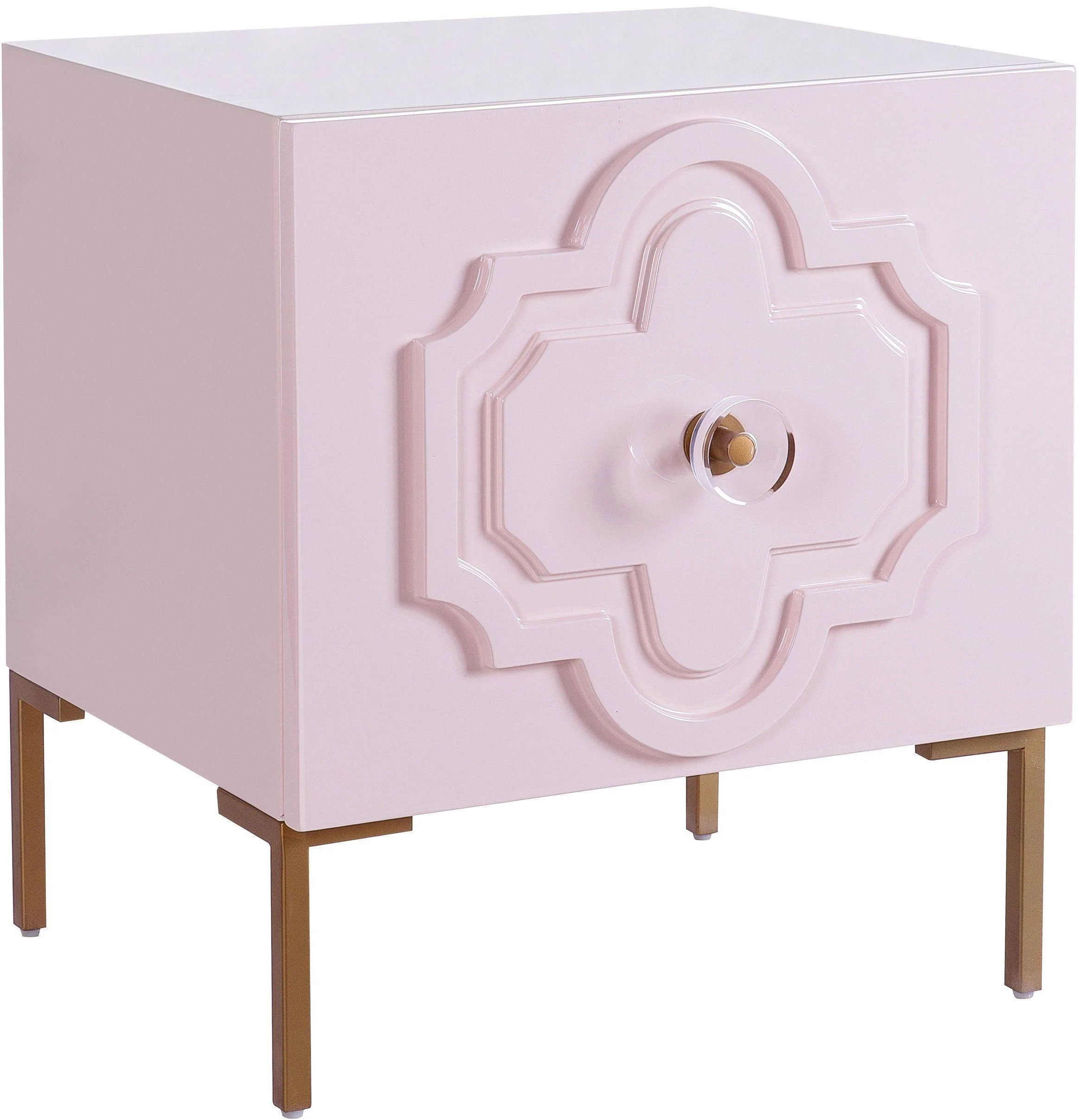 Anna Pink Lacquer Side Table - Remutear