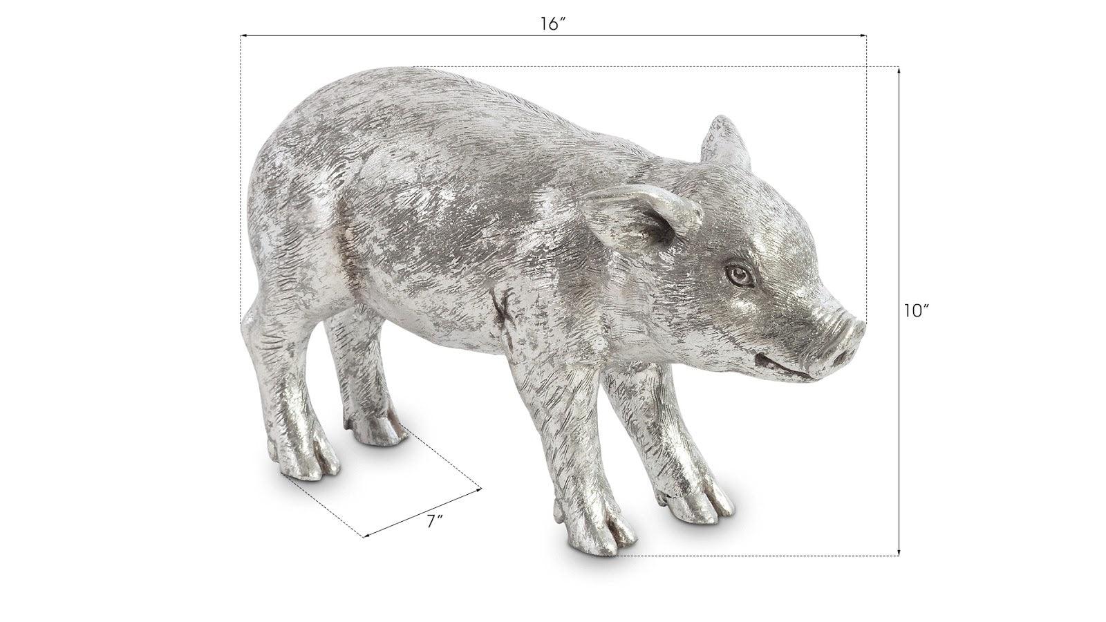 Standing Piglet, Silver Leaf - Remutear