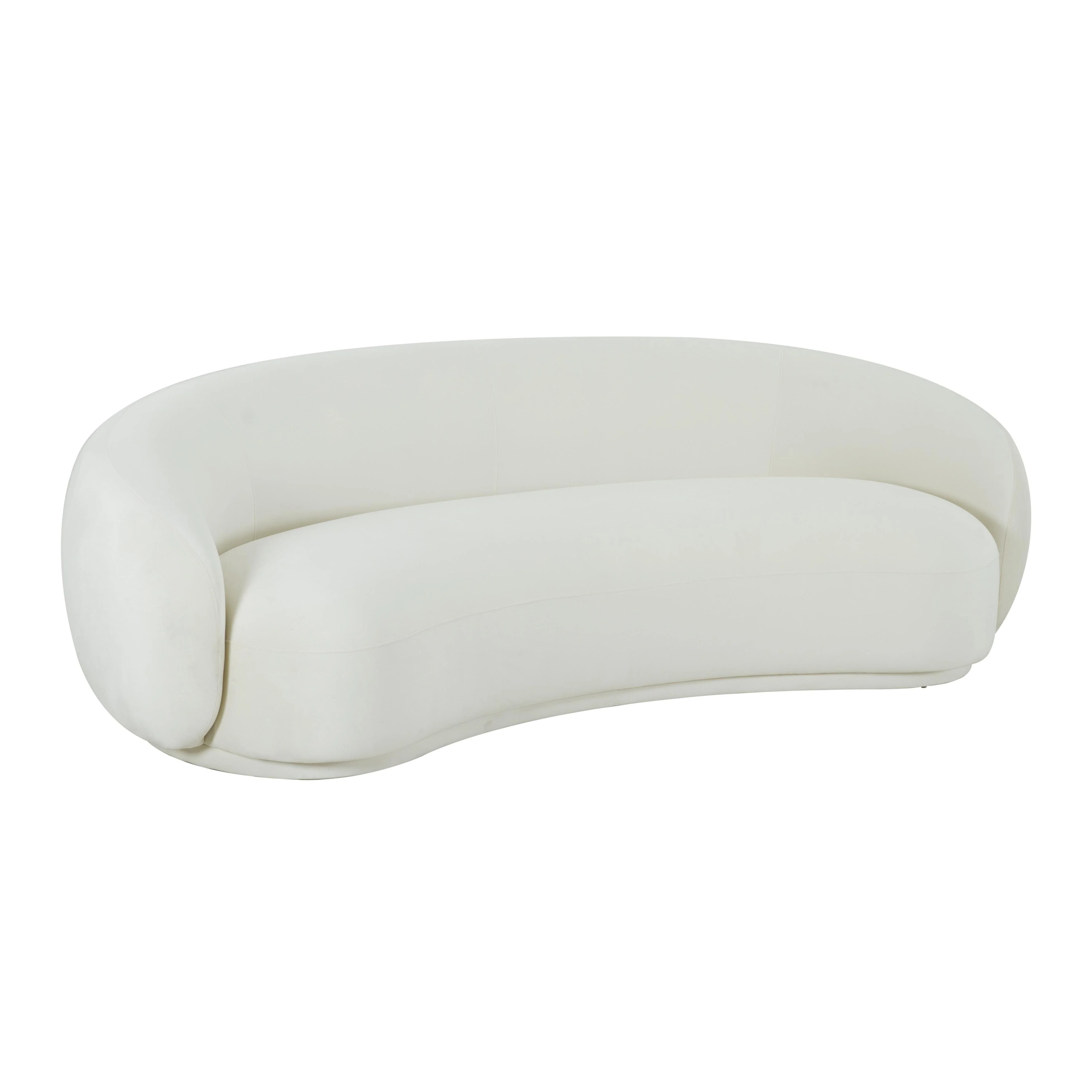 Kendall Cream Velvet Sofa - Remutear