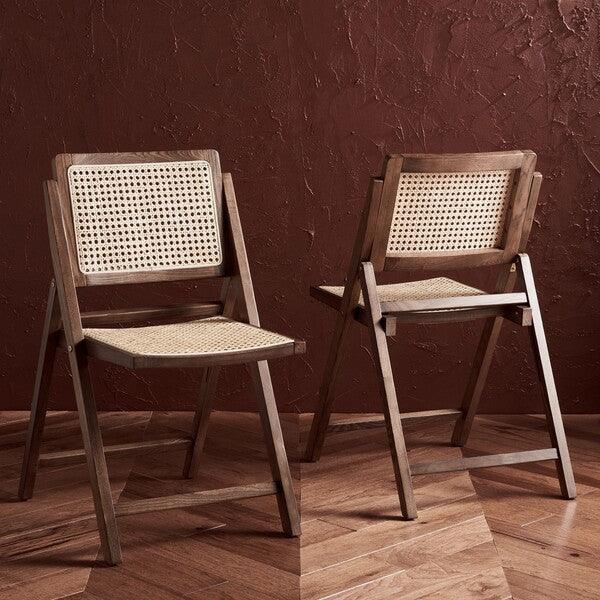 DESIREE CANE FOLDING DINING CHAIR (SET OF 2) - Remutear