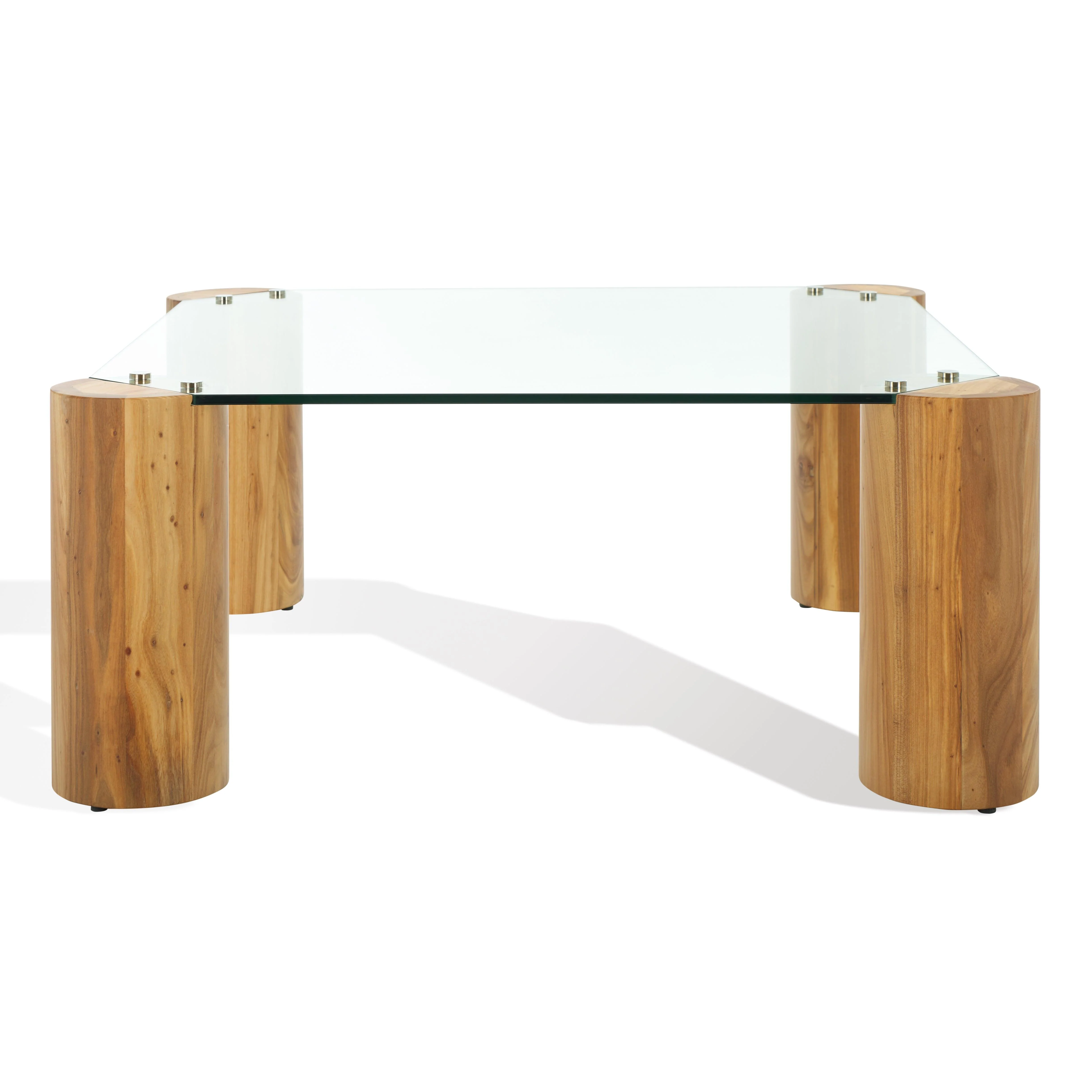 ROBBIE SQUARE GLASS TOP COFFEE TABLE - Remutear