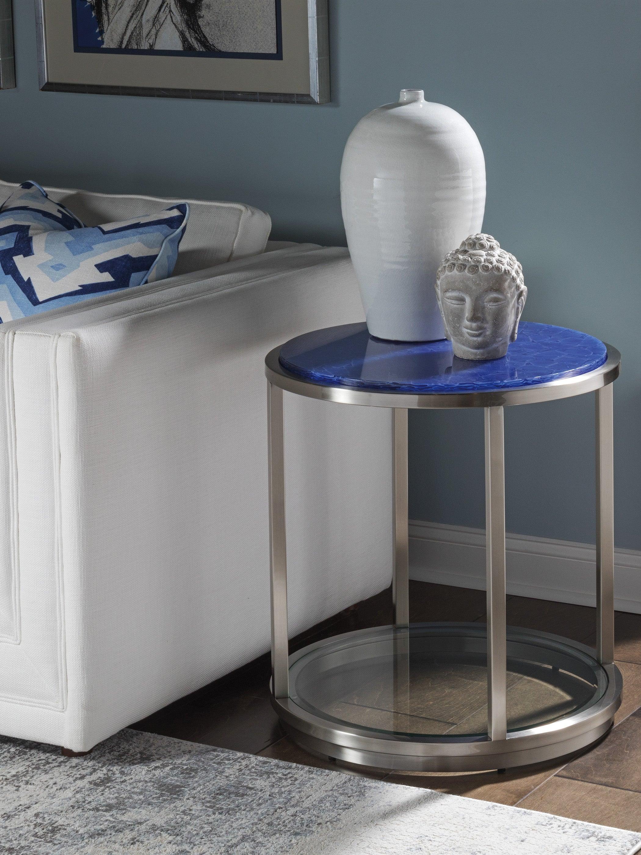 Signature Designs Ultramarine Round End Table - Remutear